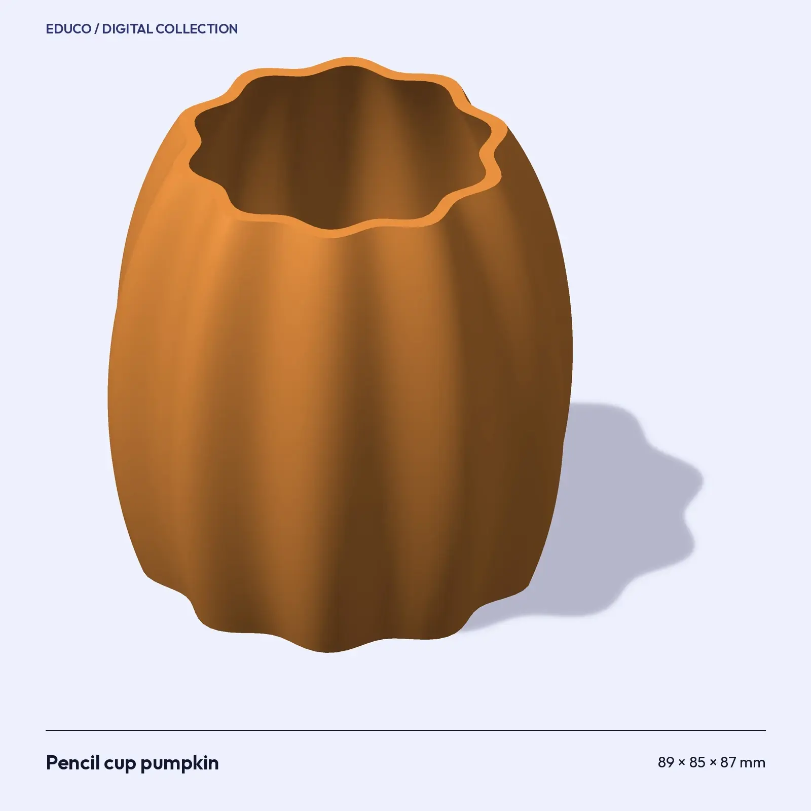 Teacher Desk Pencil Cups – Pumpkin, Apple and Candy Corn, 3D Printable STL + OBJ, preview 2 of 4