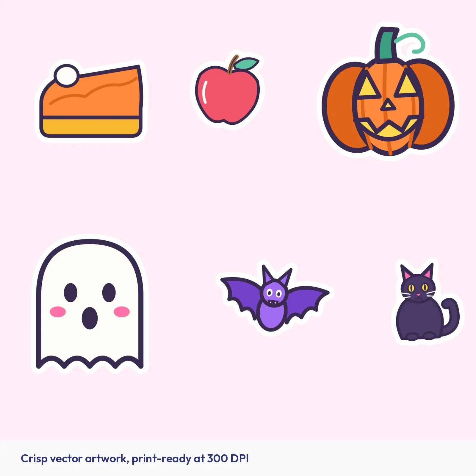 Halloween Candy and Treat Sticker Pack - 22 Candy Corn, Lollipop, Pail and Bag Stickers, Cut SVG, preview 3 of 4
