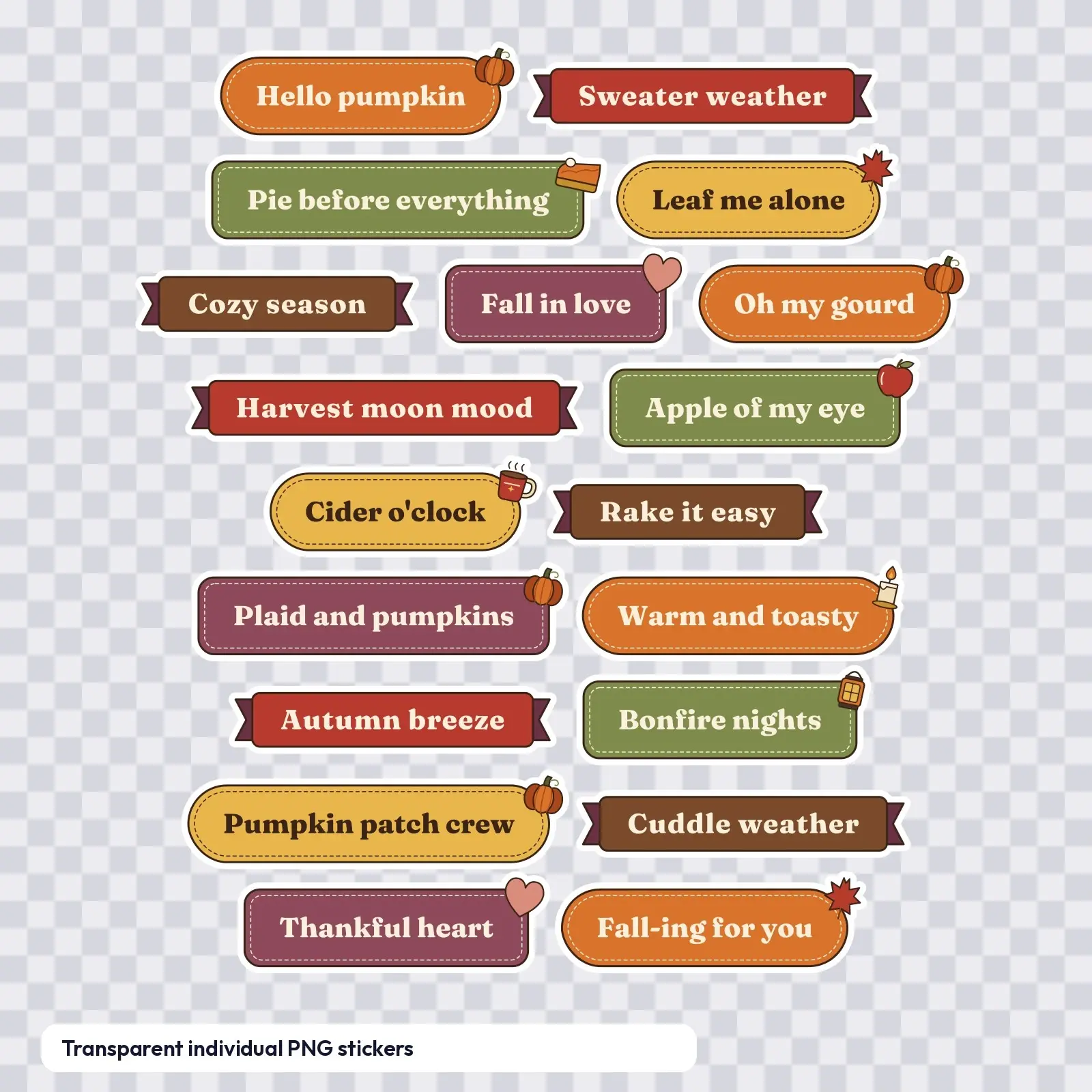 Cozy Fall Quote Stickers - 24 Original Autumn Phrases for Planners, Journals and Gifts, preview 4 of 4