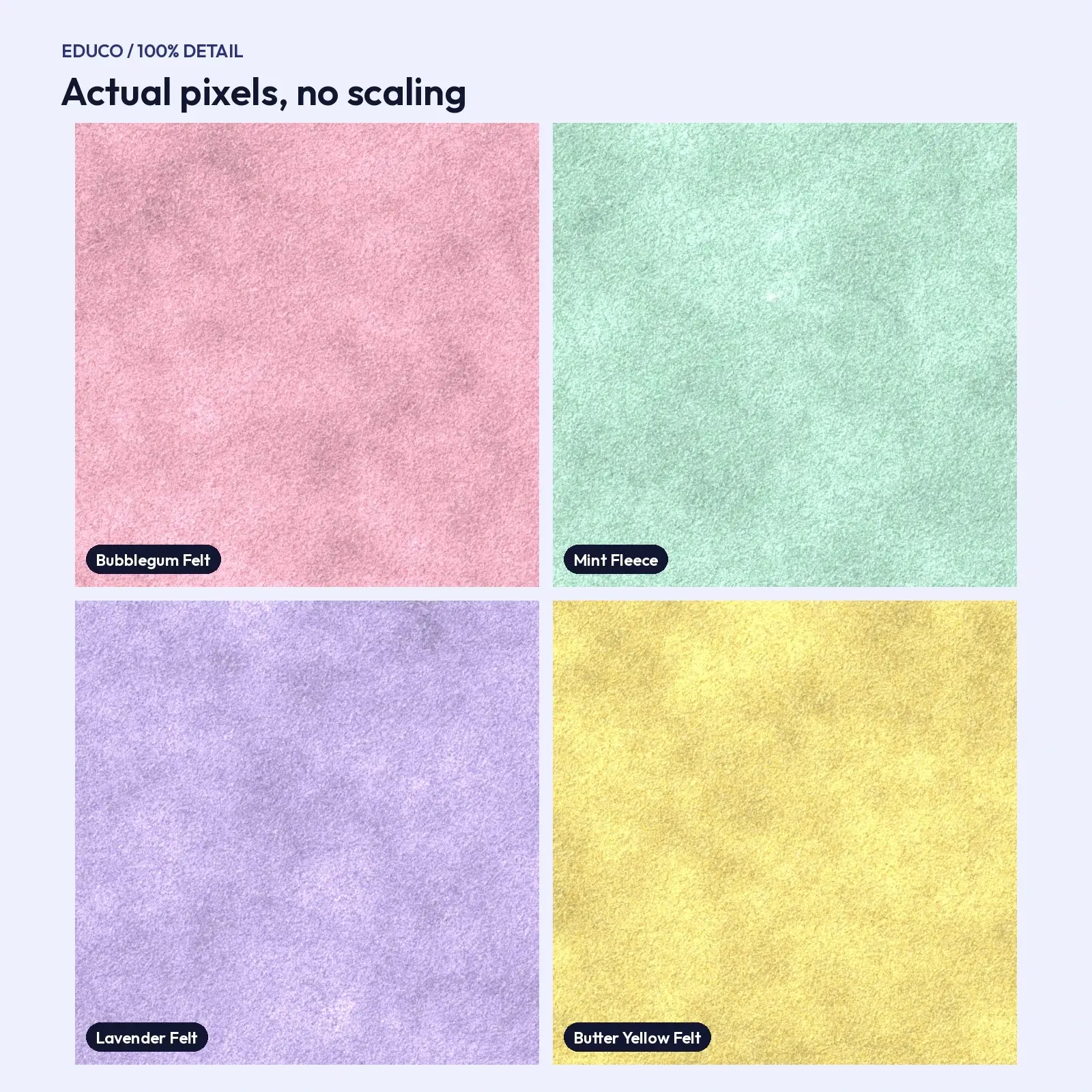 Soft Felt and Fleece Textures - 6 Seamless Pastel Fabric Backgrounds, 4096px, preview 3 of 4