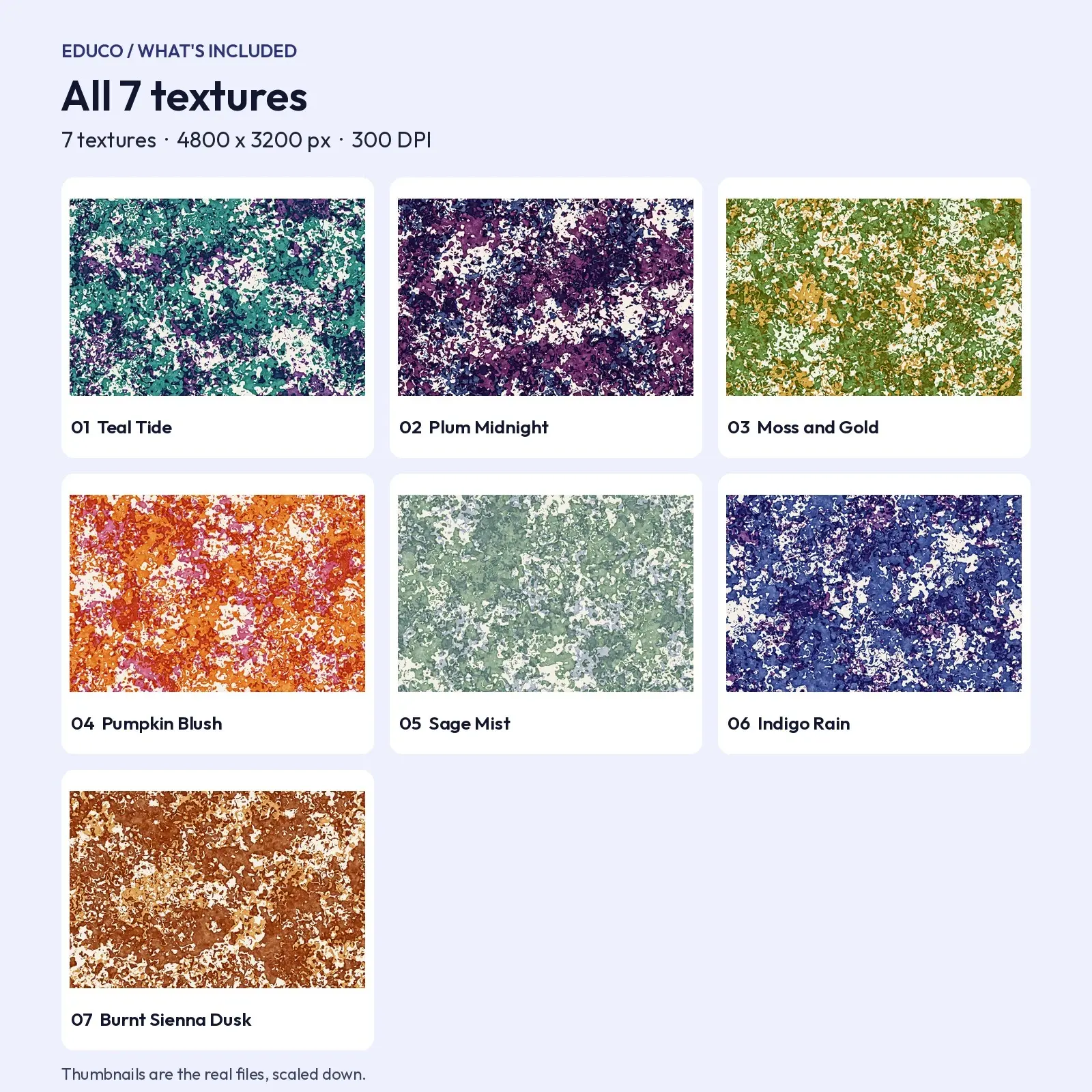 Teal and Plum Watercolor Wash Backgrounds - 7 Textured Paper Textures, 4800 x 3200, preview 2 of 4