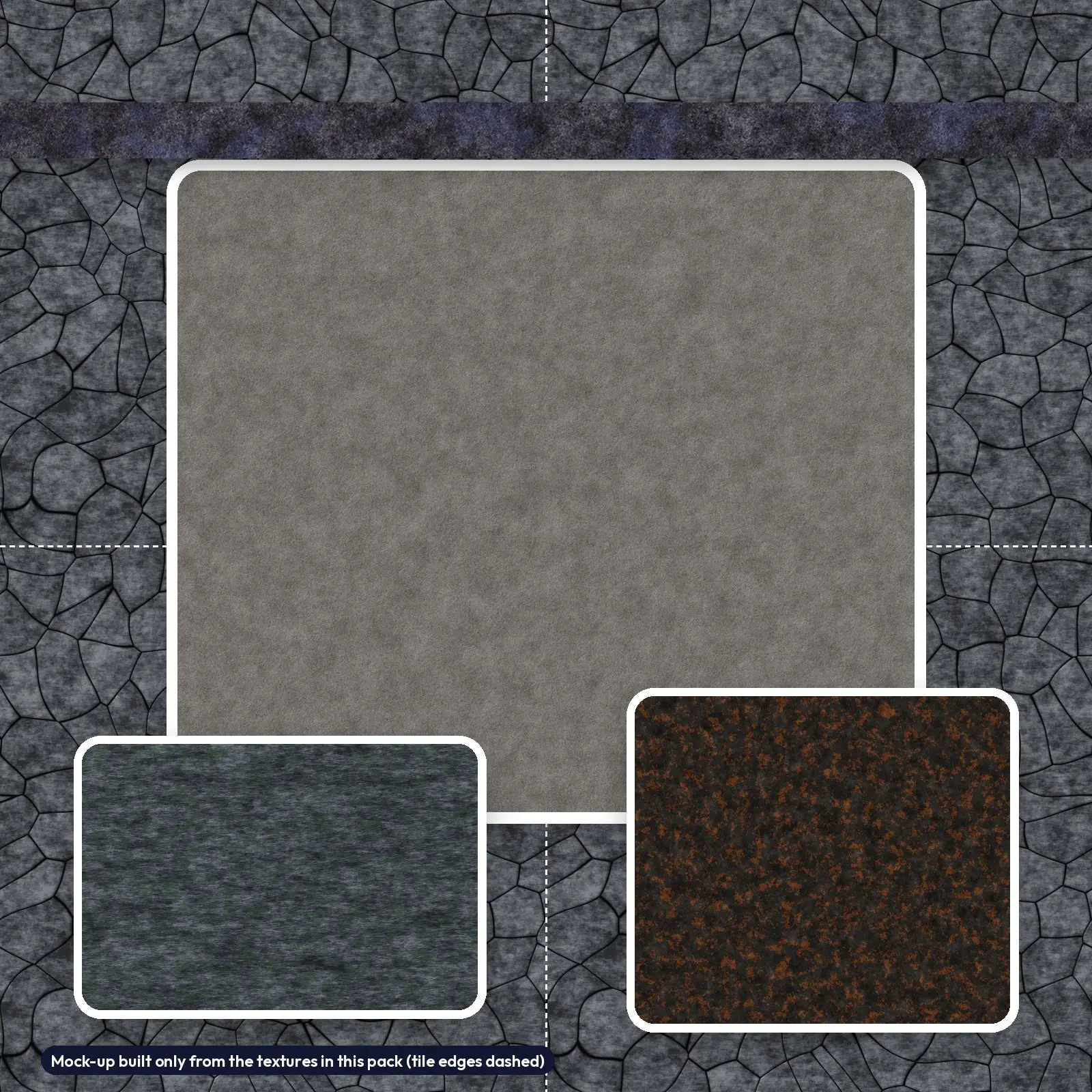 Cauldron Slate, Iron and Stone Textures - 6 Seamless Dark Witchy Backgrounds, preview 4 of 4