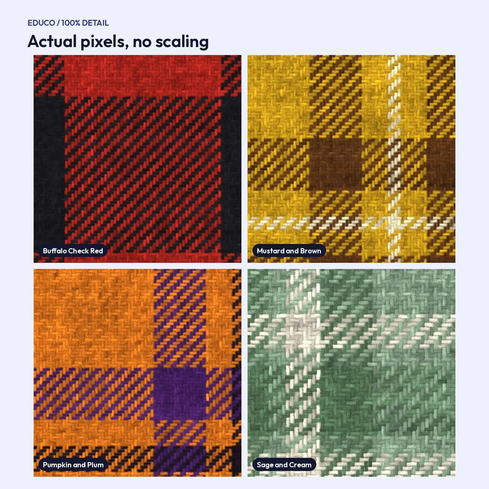 Autumn Flannel Plaid Textures - 8 Seamless Woven Fabric Backgrounds, 4096px, preview 3 of 4