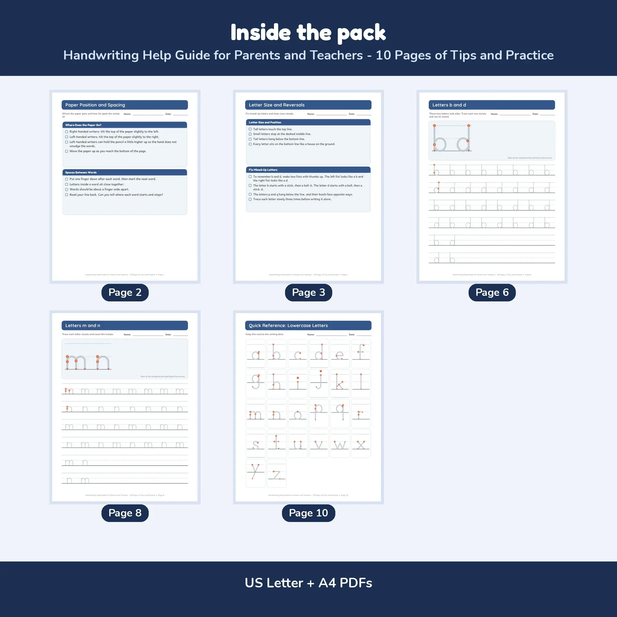 Handwriting Help Guide for Parents and Teachers - 10 Pages of Tips and Practice, preview 2 of 2