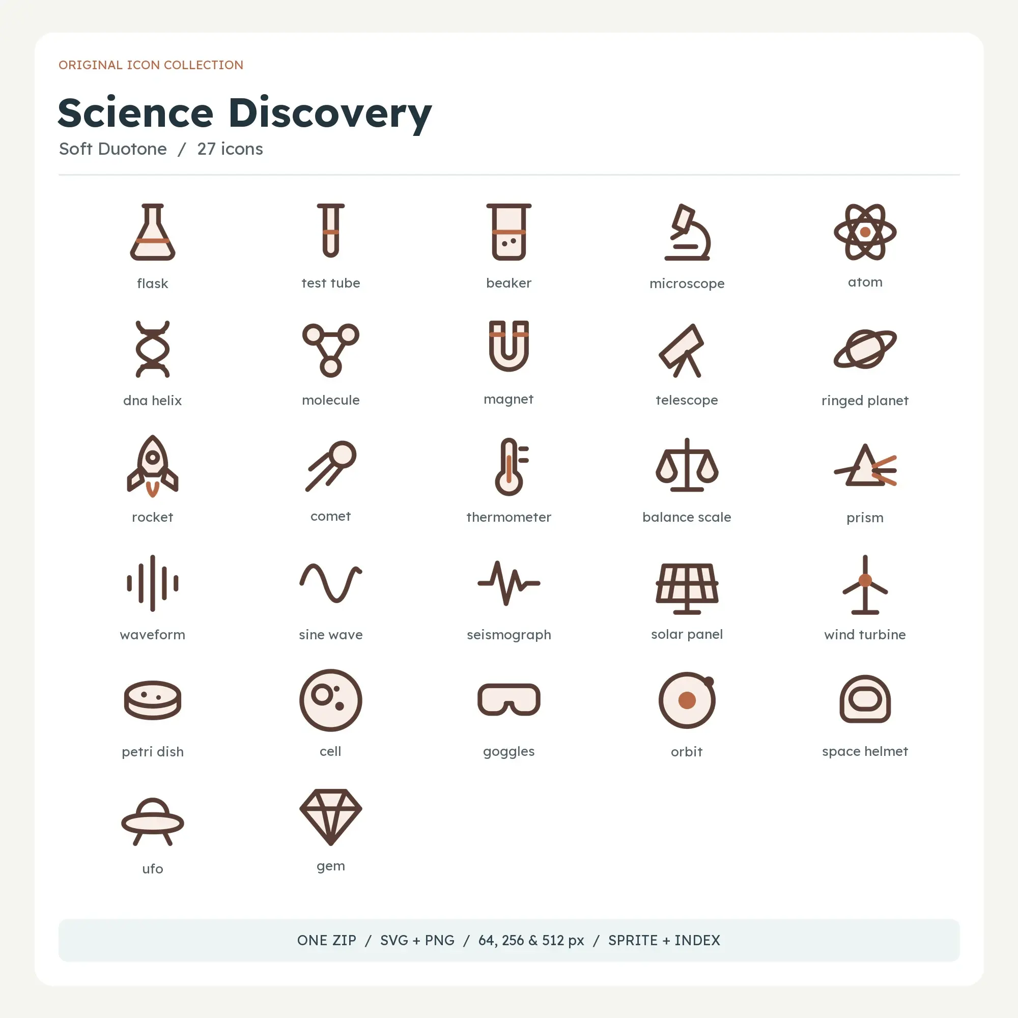 Science Discovery Icons - Soft Duotone preview
