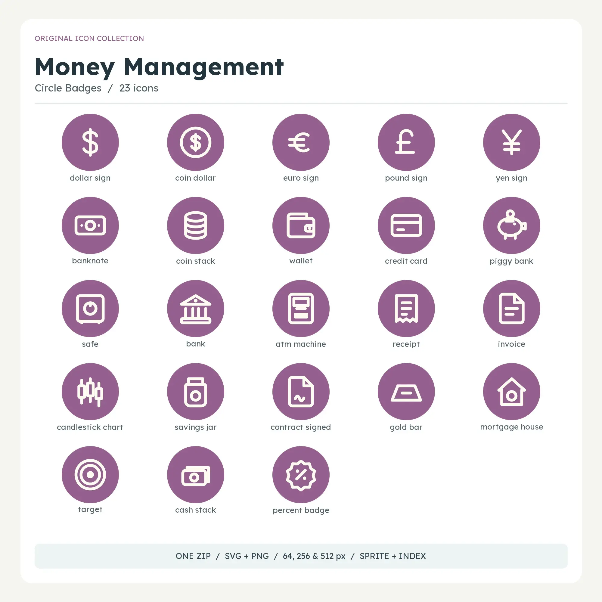 Money Management Icons - Circle Badges preview