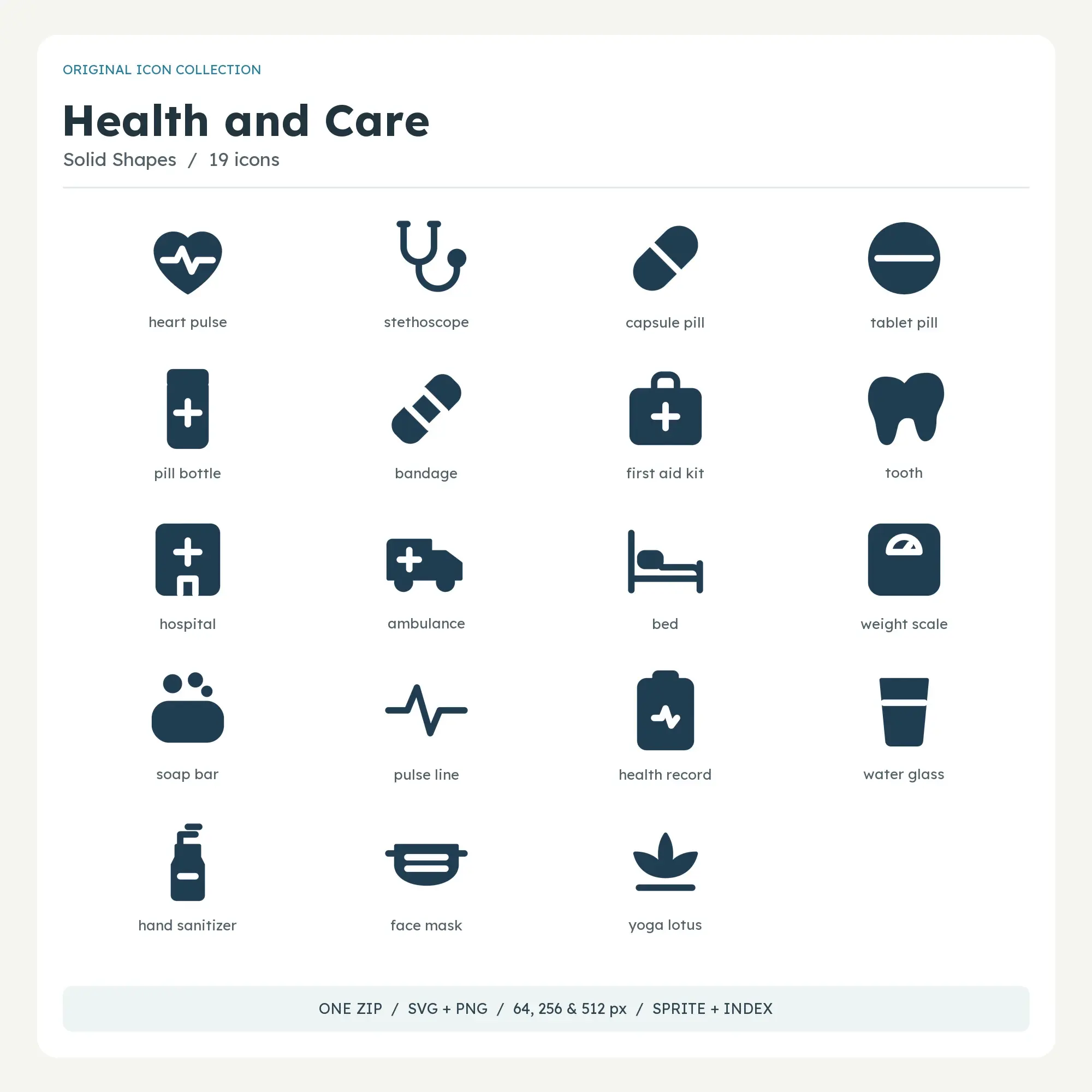 Health and Care Icons - Solid Shapes preview