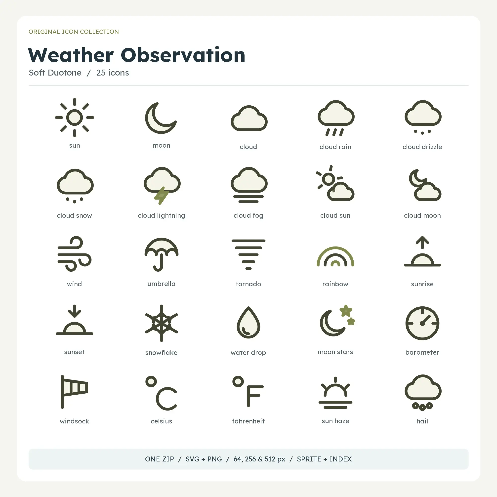 Weather Observation Icons - Soft Duotone preview