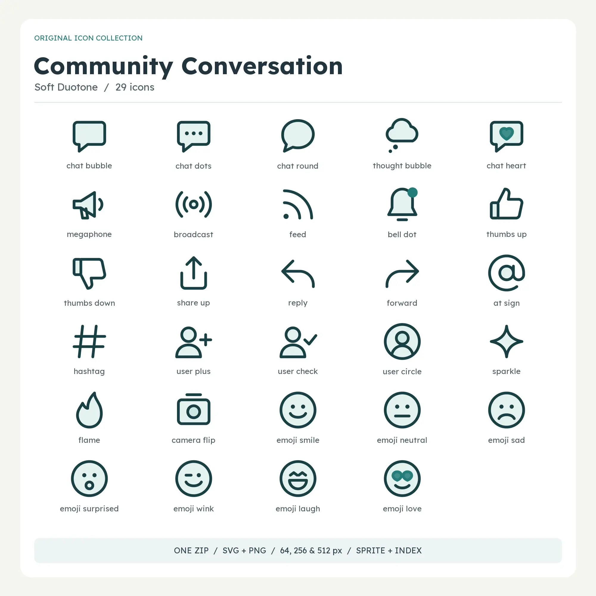 Community Conversation Icons - Soft Duotone preview