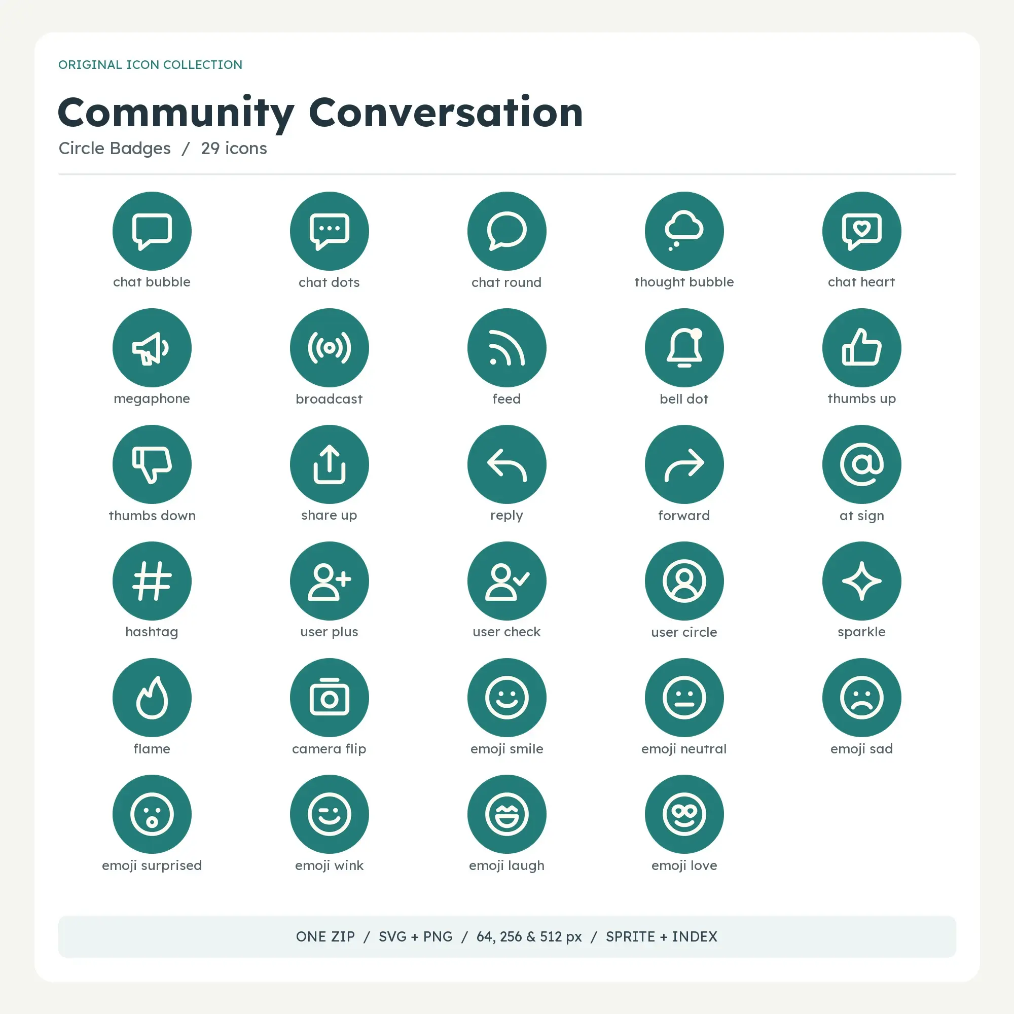Community Conversation Icons - Circle Badges preview