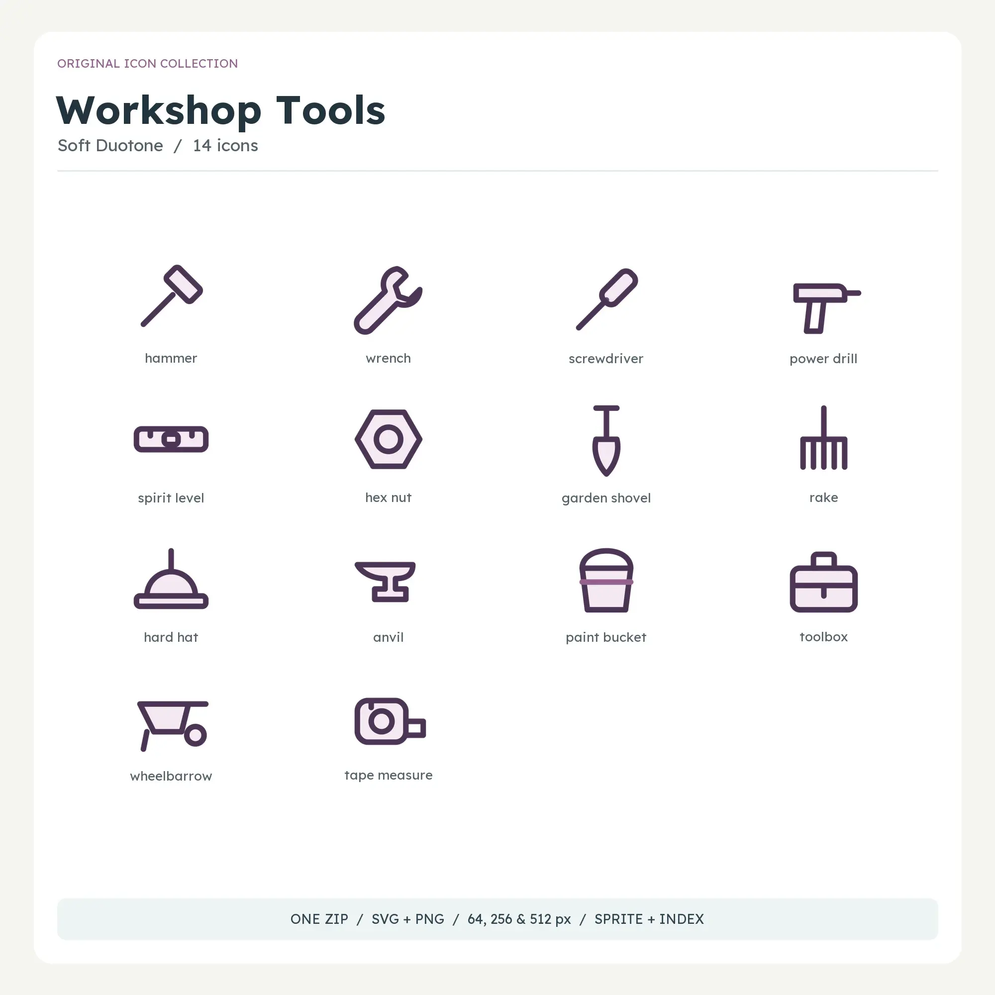 Workshop Tools Icons - Soft Duotone preview