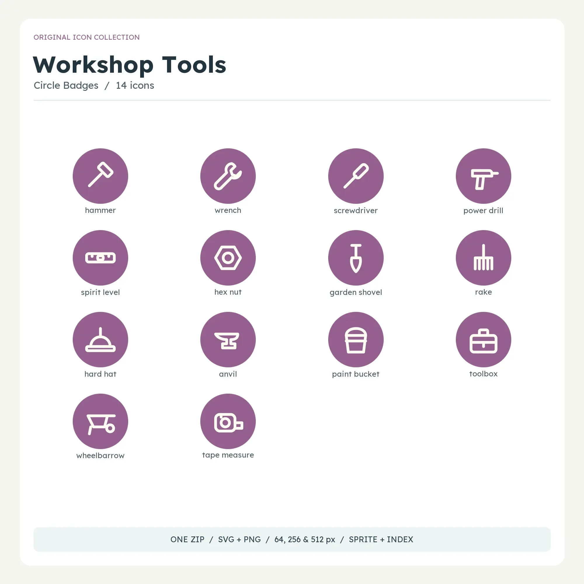 Workshop Tools Icons - Circle Badges preview
