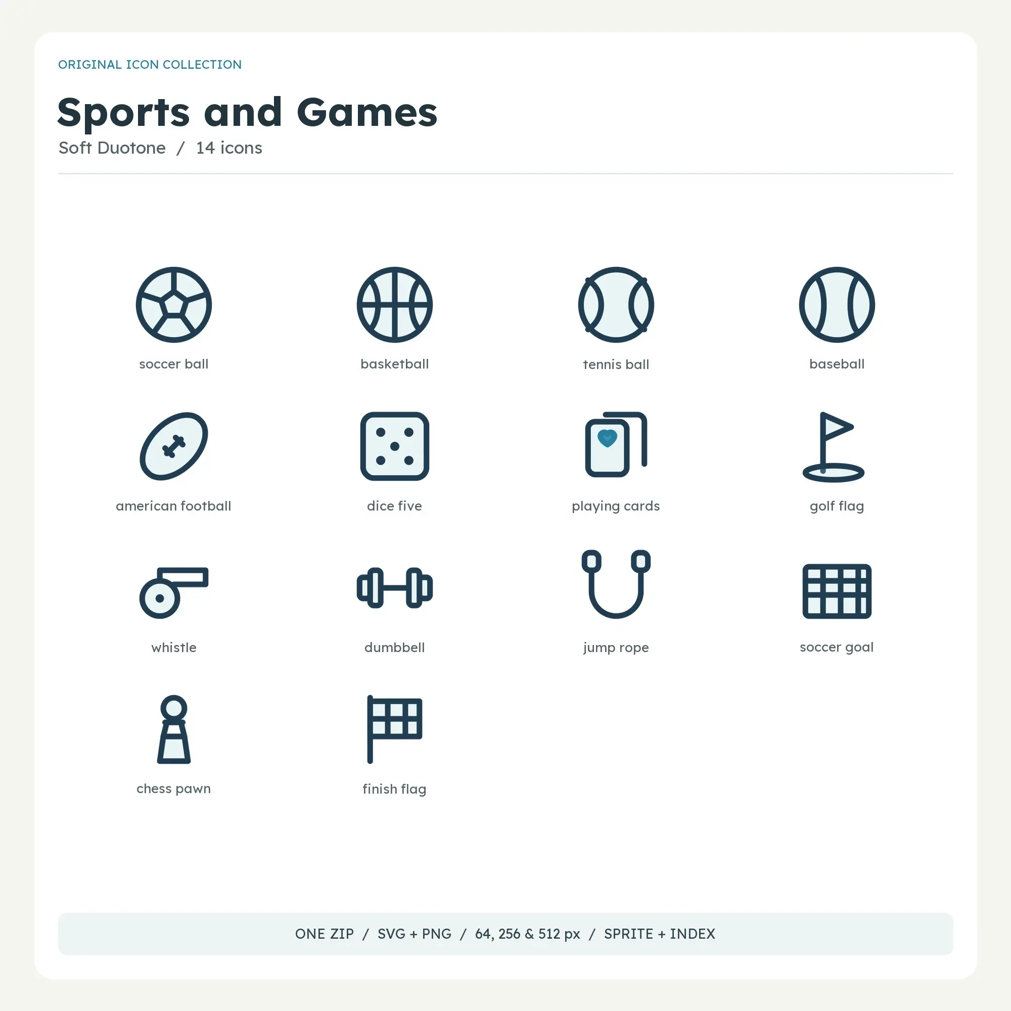 Sports and Games Icons - Soft Duotone preview