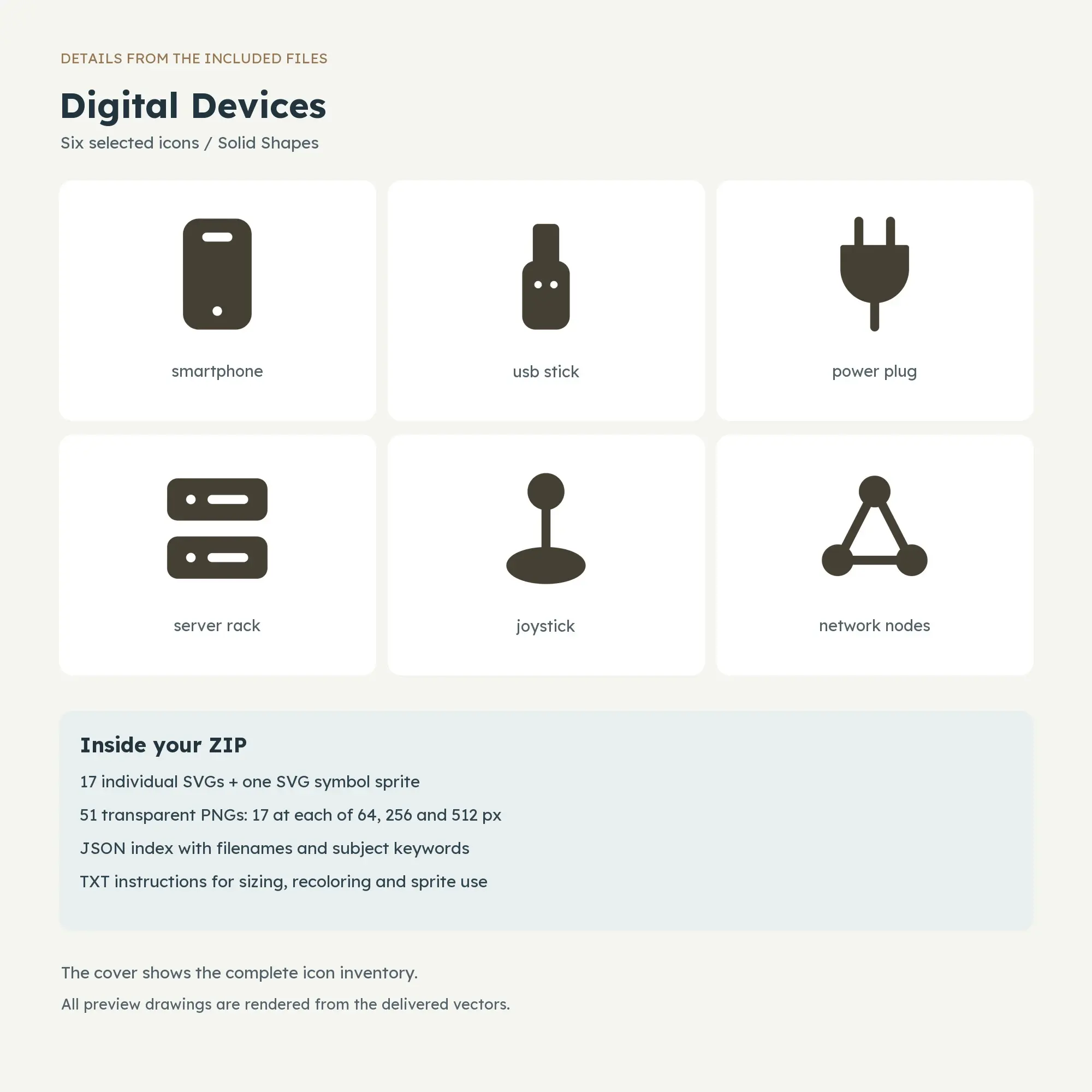 Digital Devices Icons - Solid Shapes, preview 2 of 2