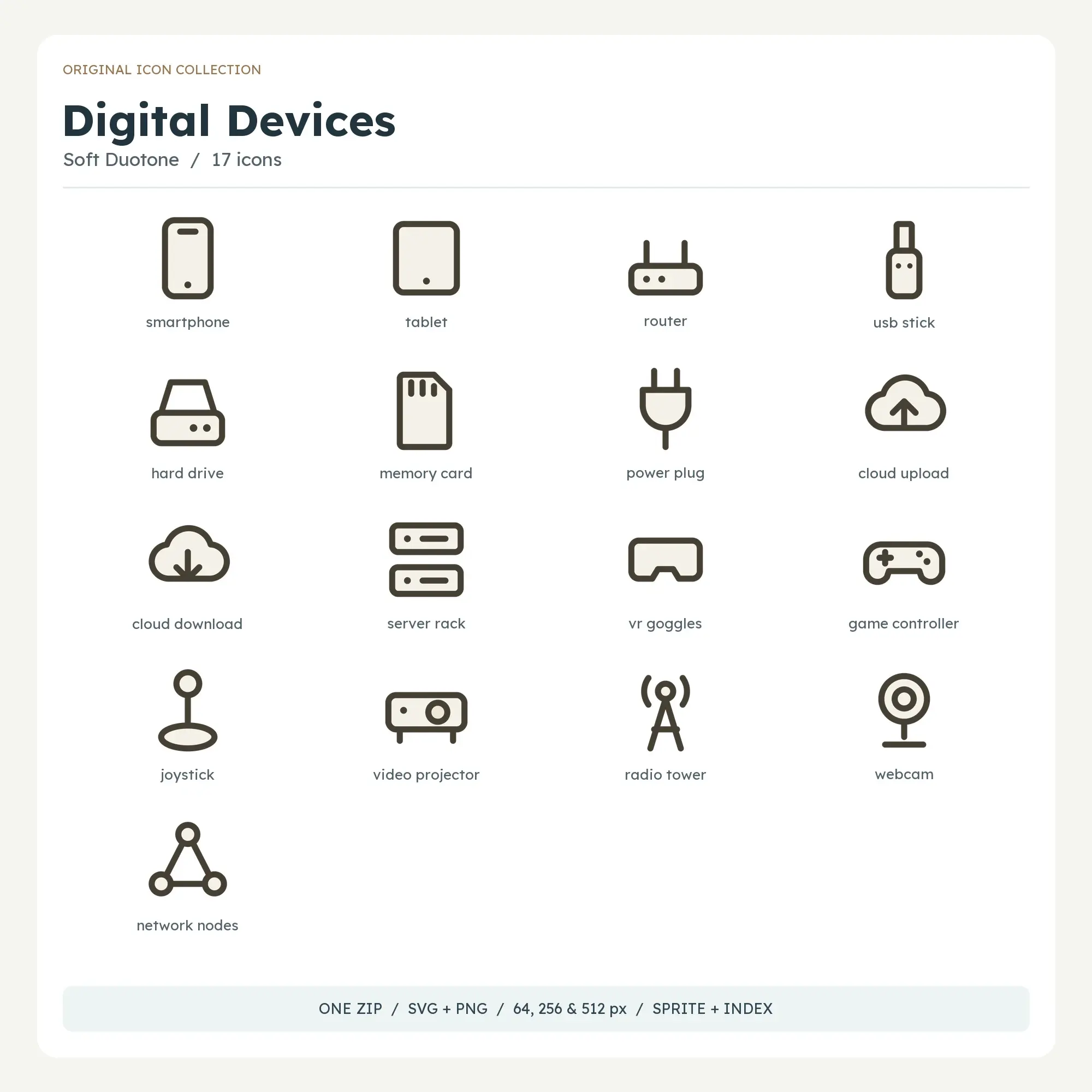 Digital Devices Icons - Soft Duotone, preview 1 of 2