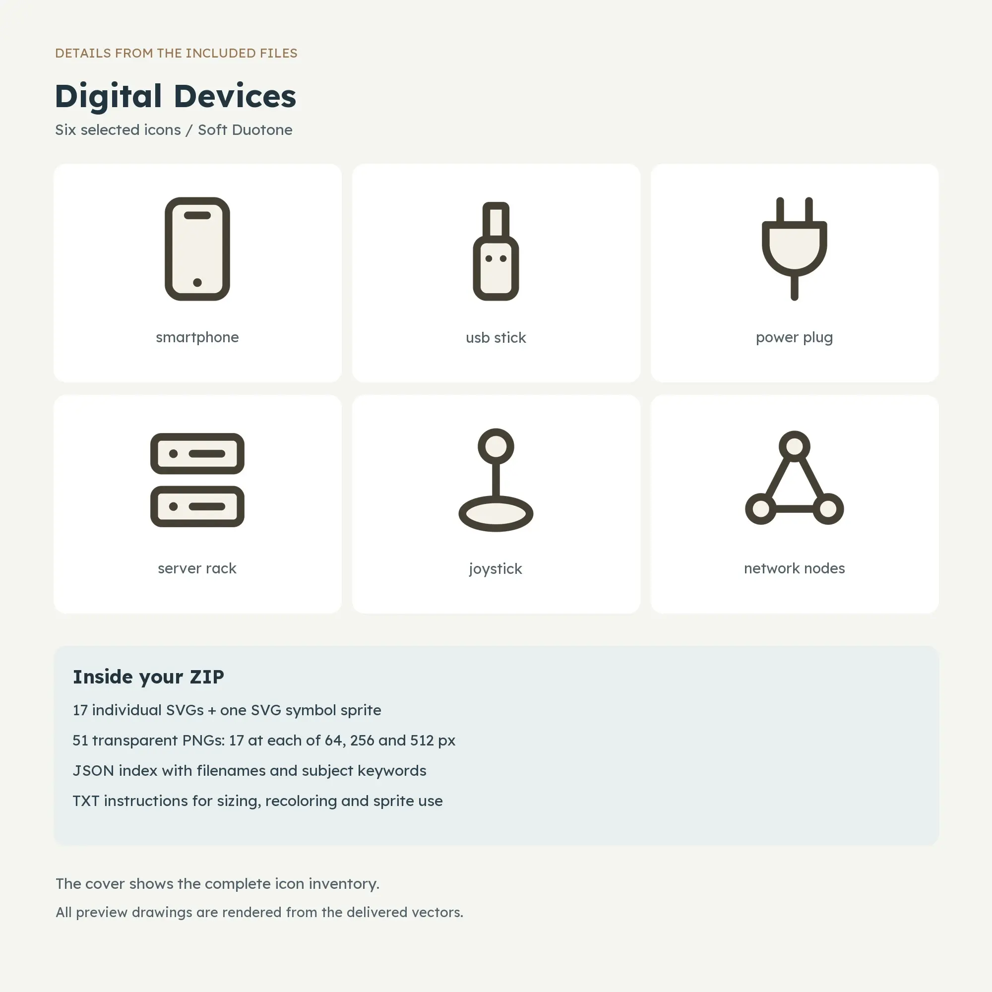 Digital Devices Icons - Soft Duotone, preview 2 of 2