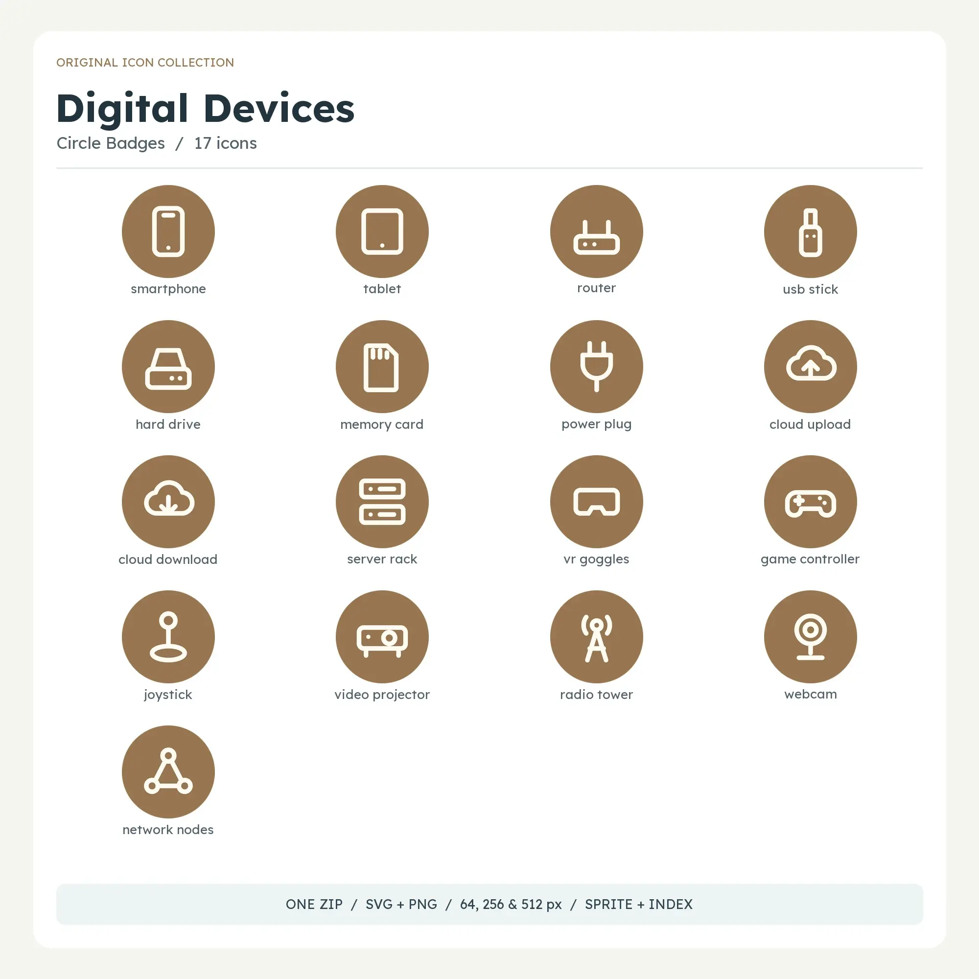 Digital Devices Icons - Circle Badges preview