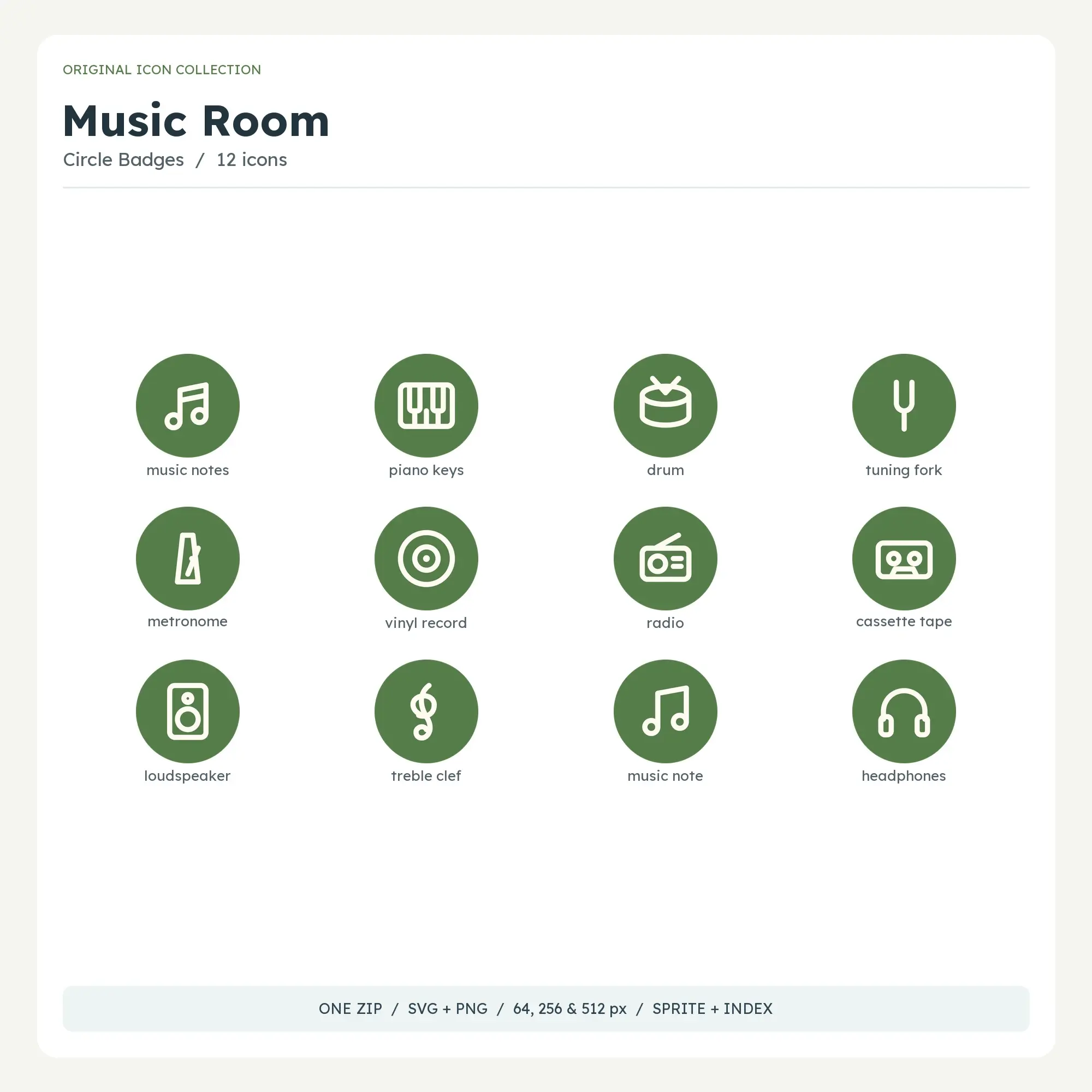 Music Room Icons - Circle Badges preview