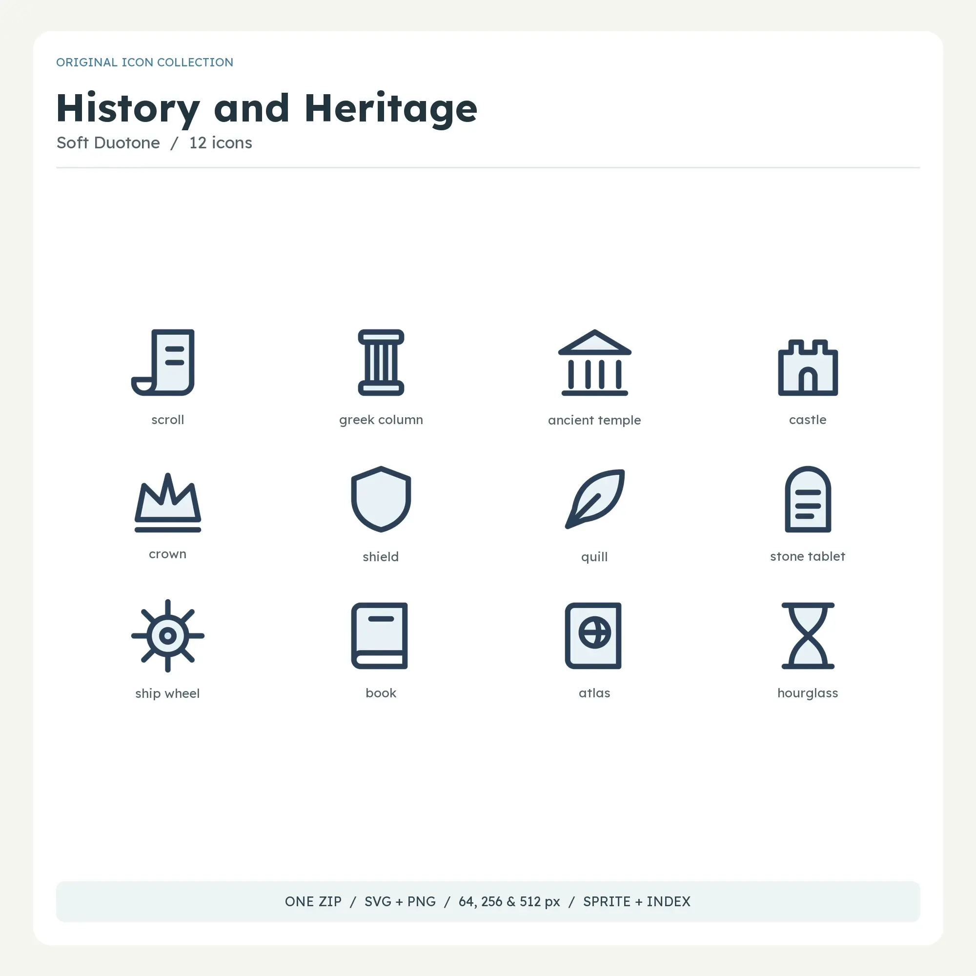 History and Heritage Icons - Soft Duotone preview