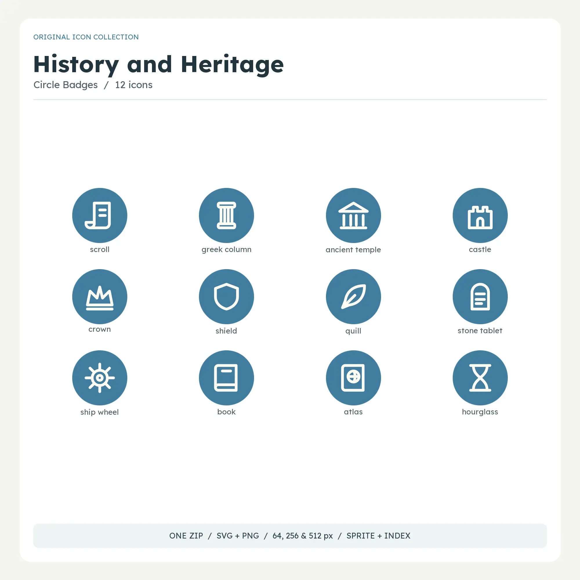 History and Heritage Icons - Circle Badges preview