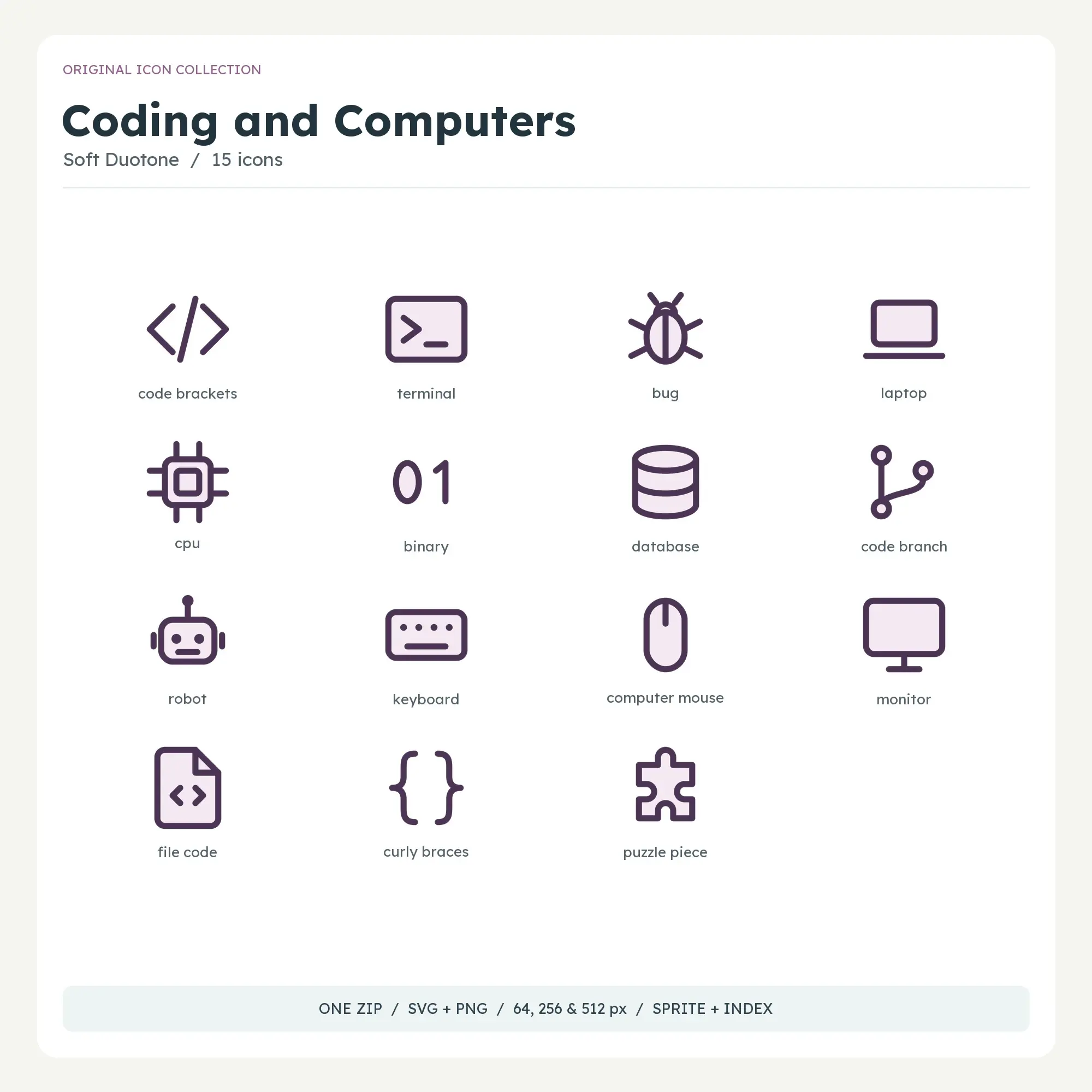 Coding and Computers Icons - Soft Duotone preview