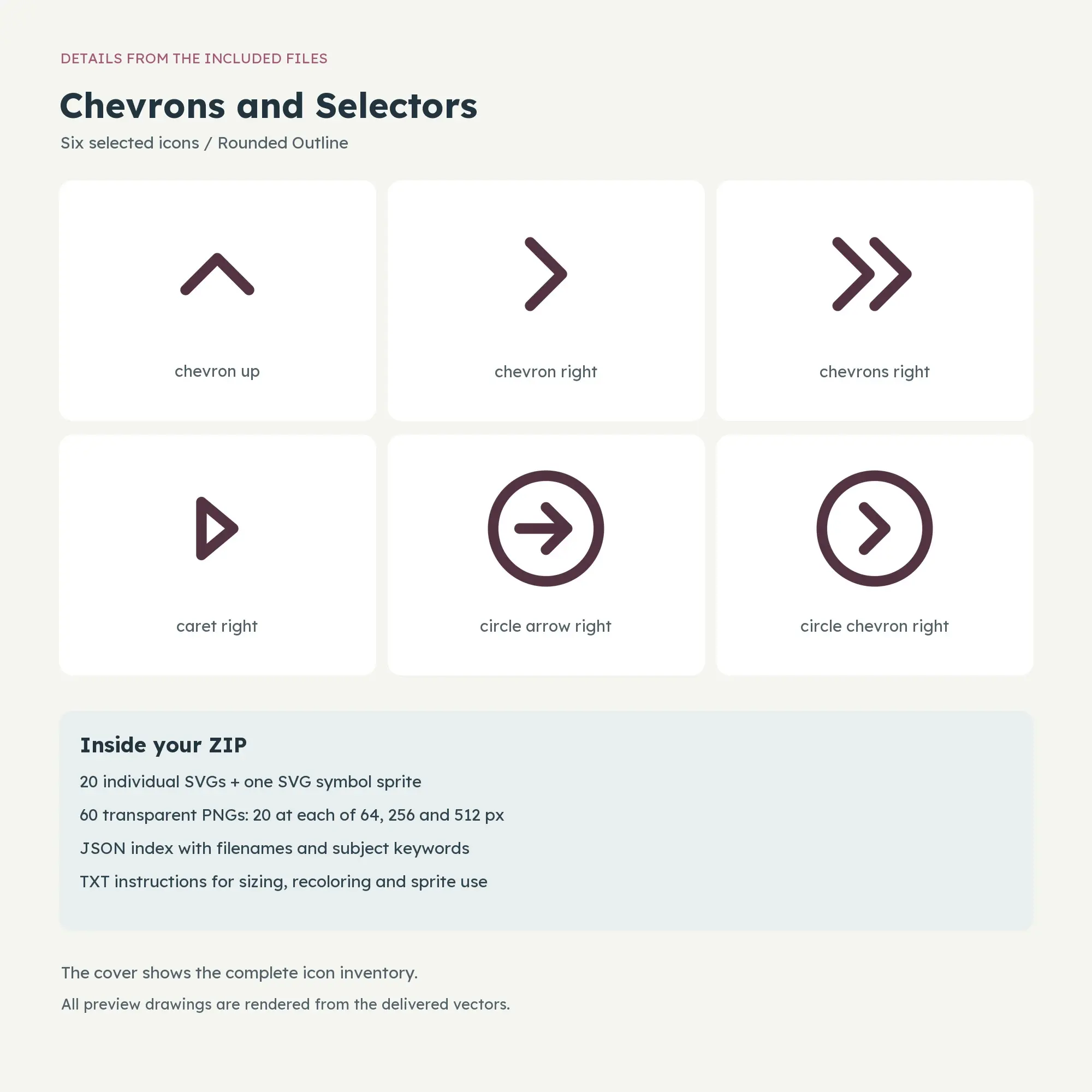 Chevrons and Selectors Icons - Rounded Outline, preview 2 of 2