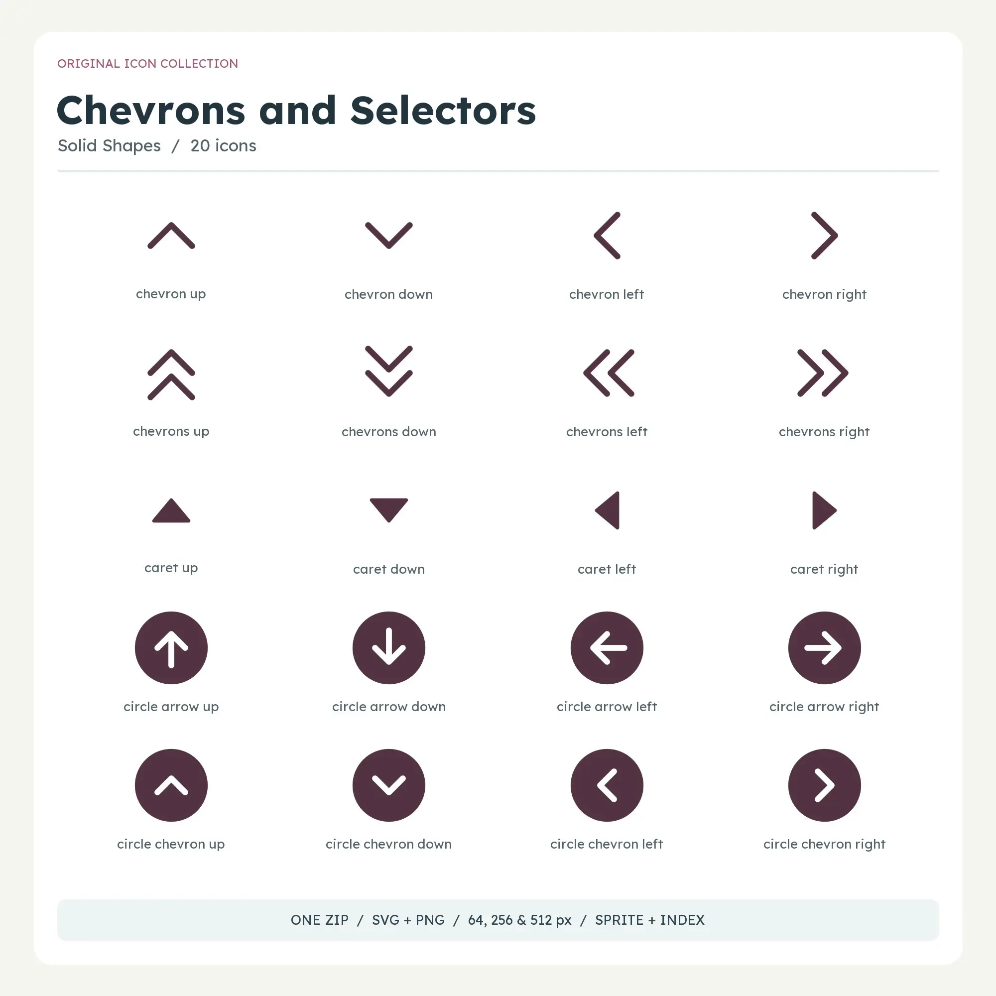 Chevrons and Selectors Icons - Solid Shapes preview