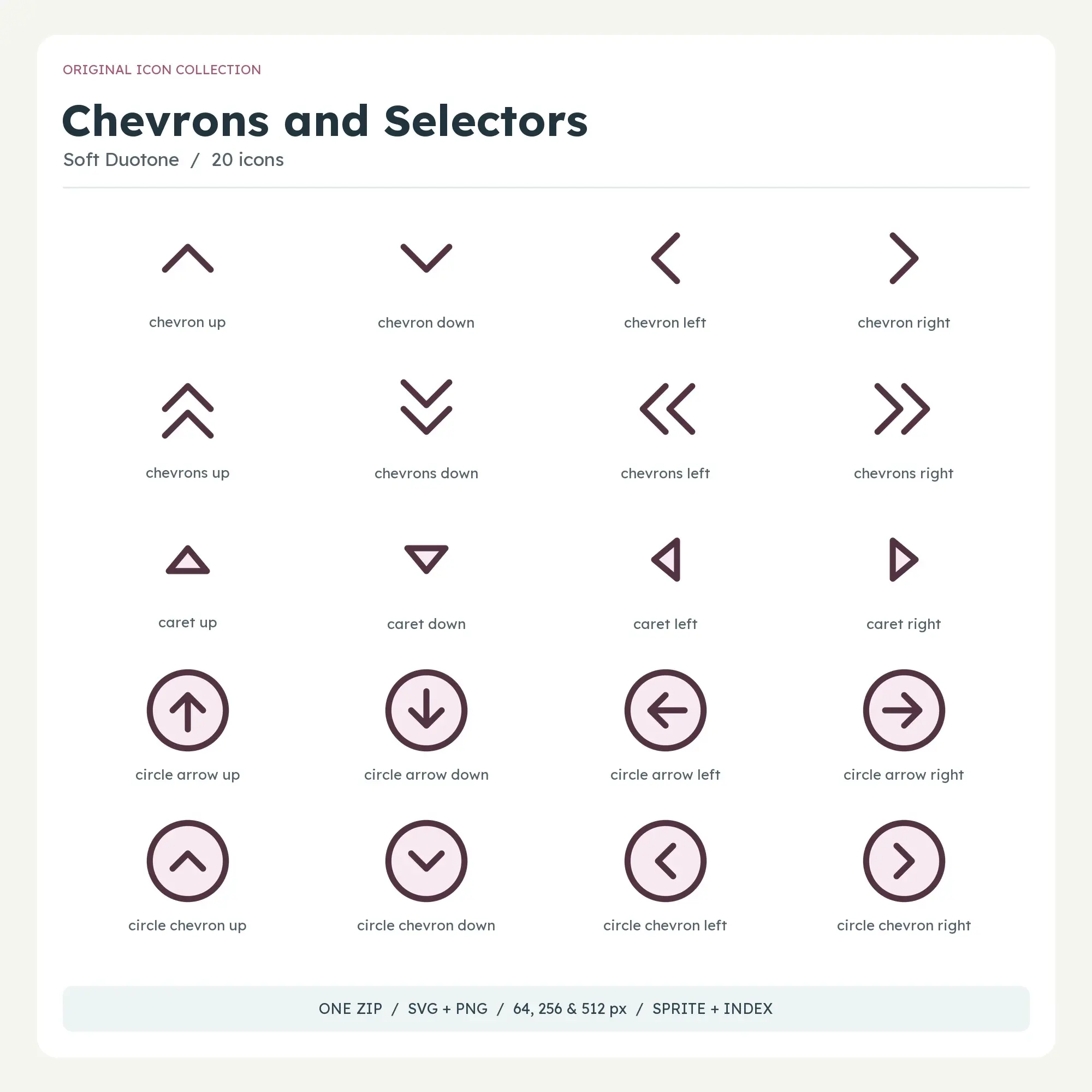 Chevrons and Selectors Icons - Soft Duotone preview