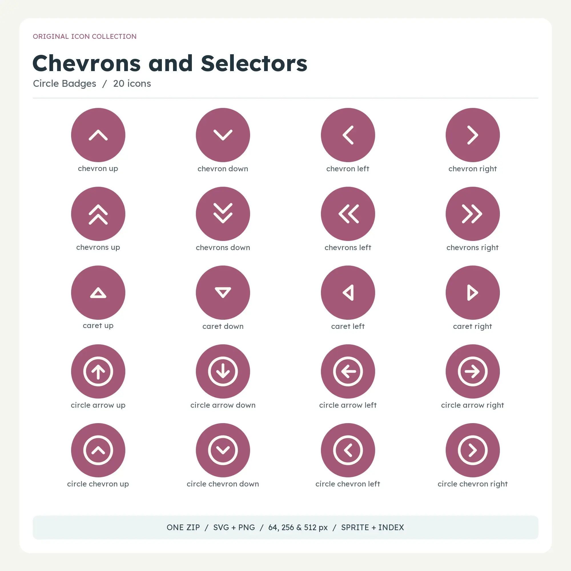 Chevrons and Selectors Icons - Circle Badges preview