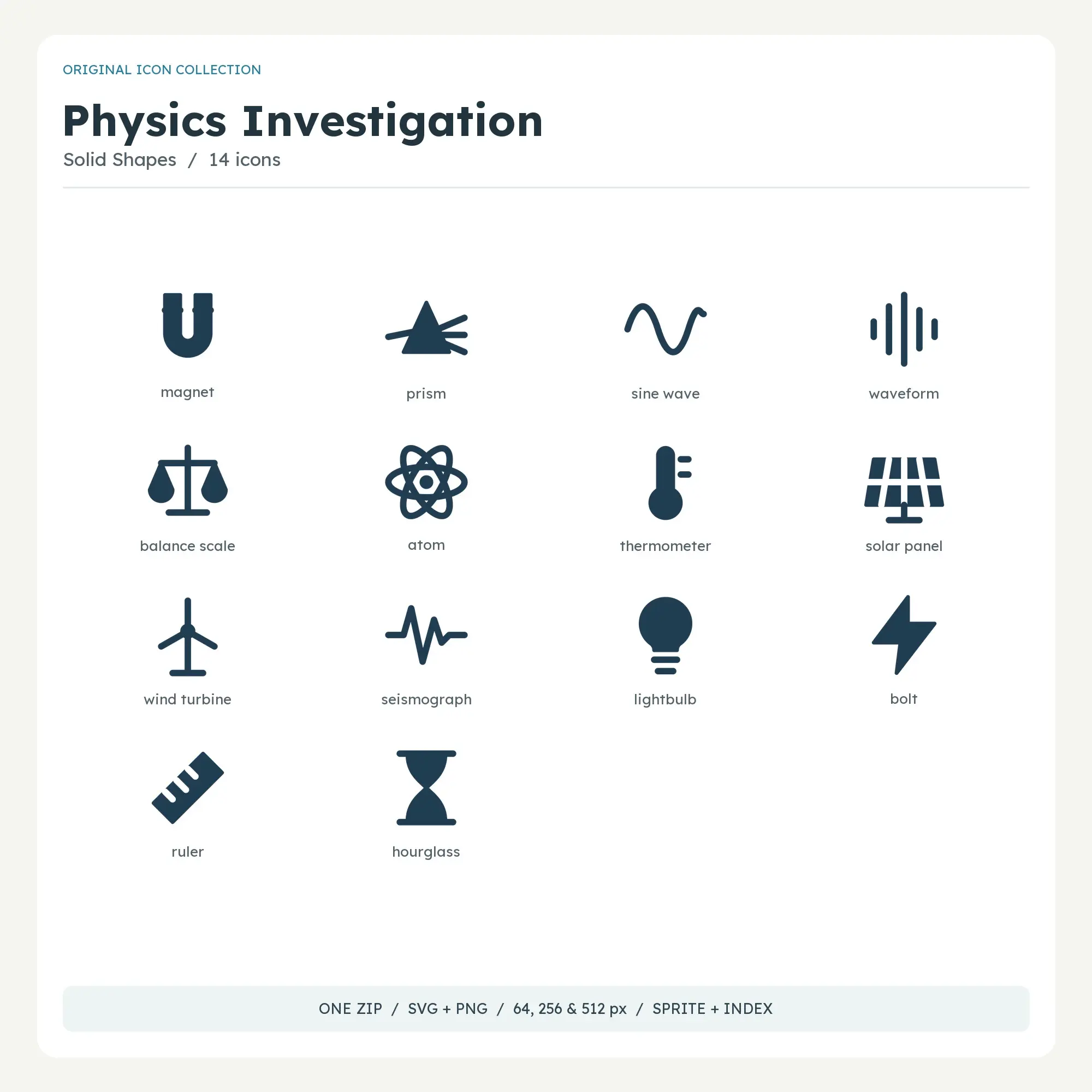 Physics Investigation Icons - Solid Shapes preview