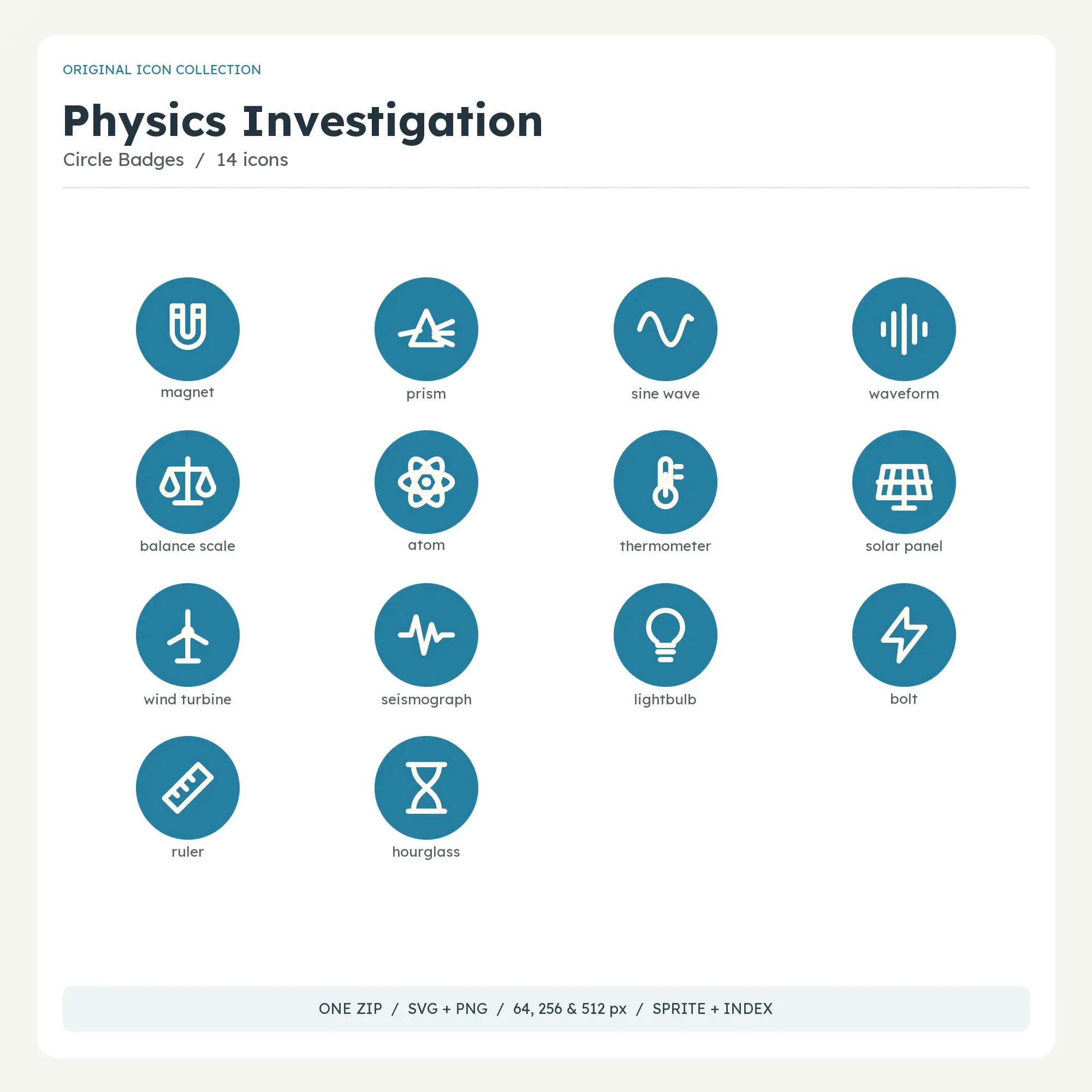 Physics Investigation Icons - Circle Badges preview