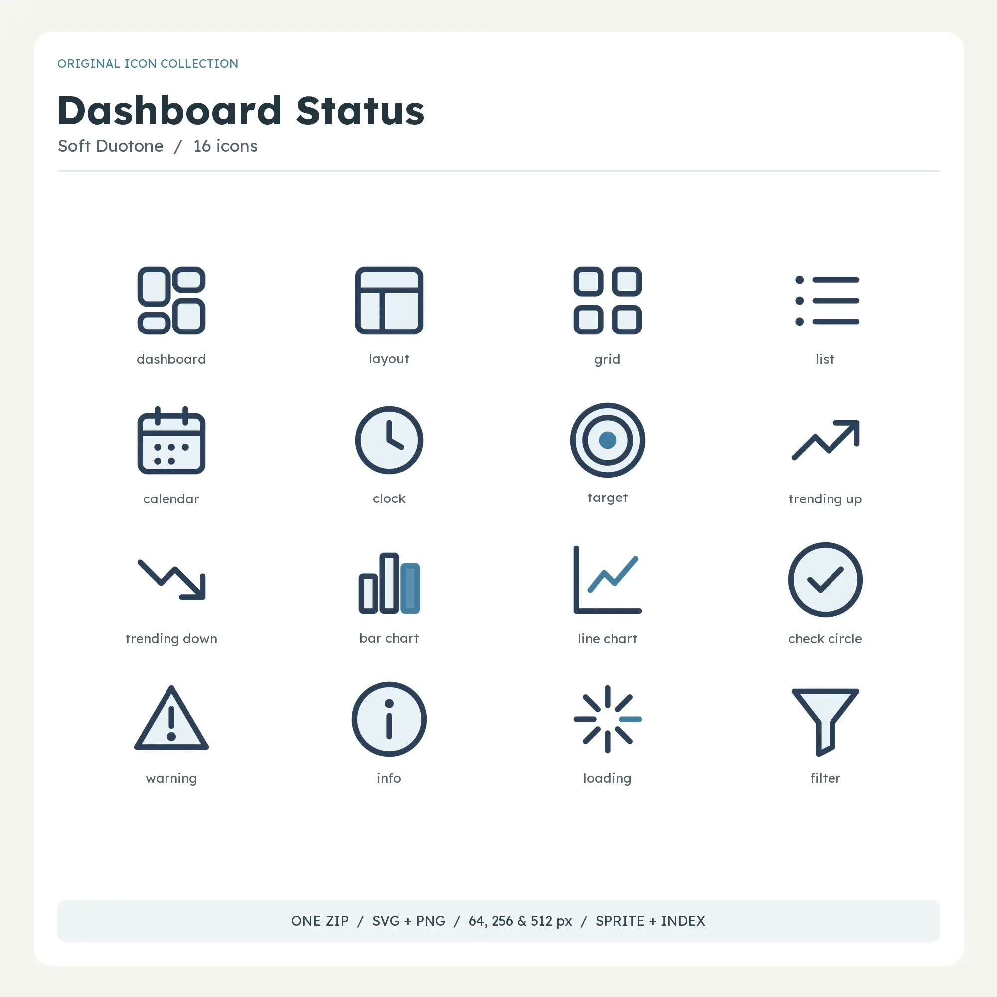 Dashboard Status Icons - Soft Duotone preview