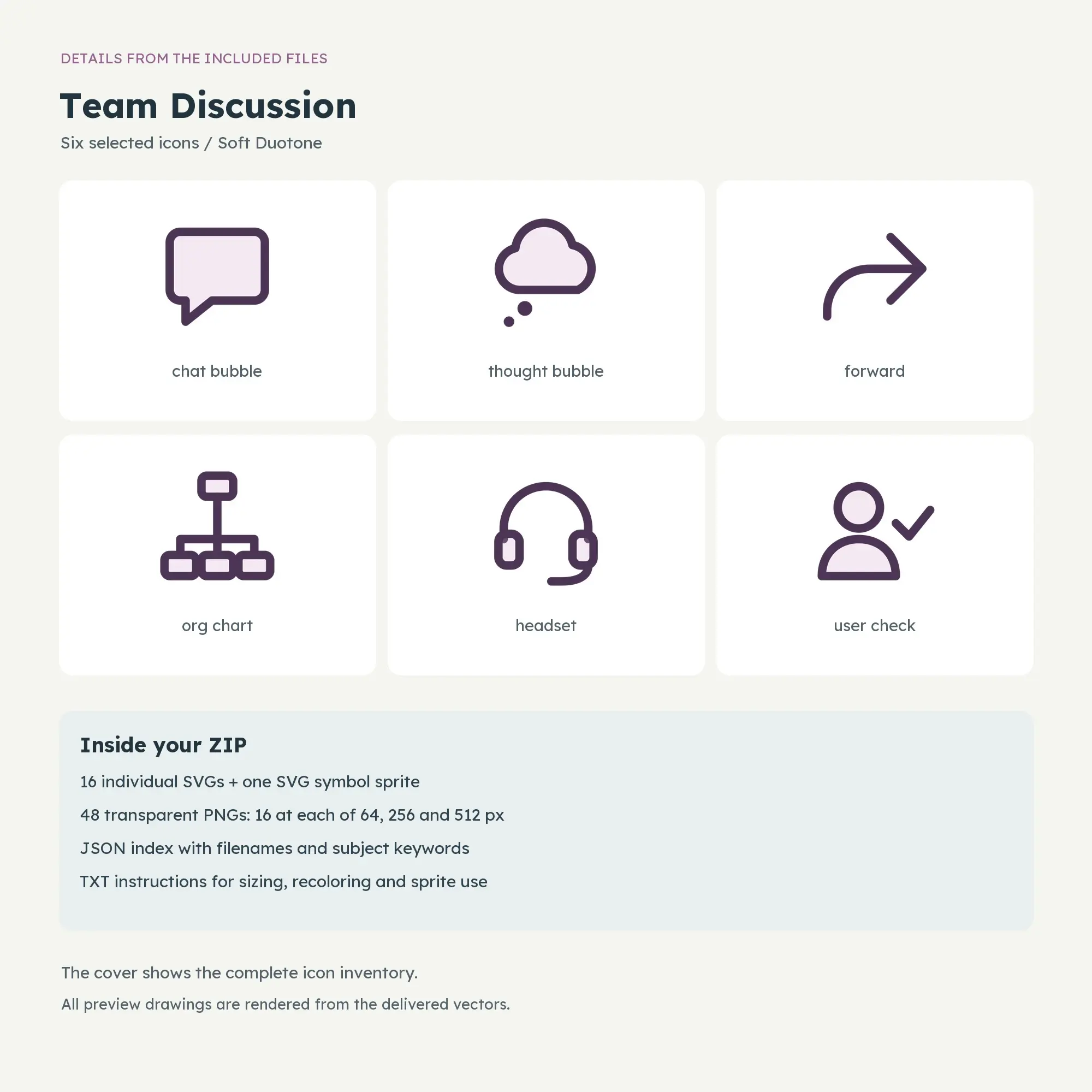 Team Discussion Icons - Soft Duotone, preview 2 of 2