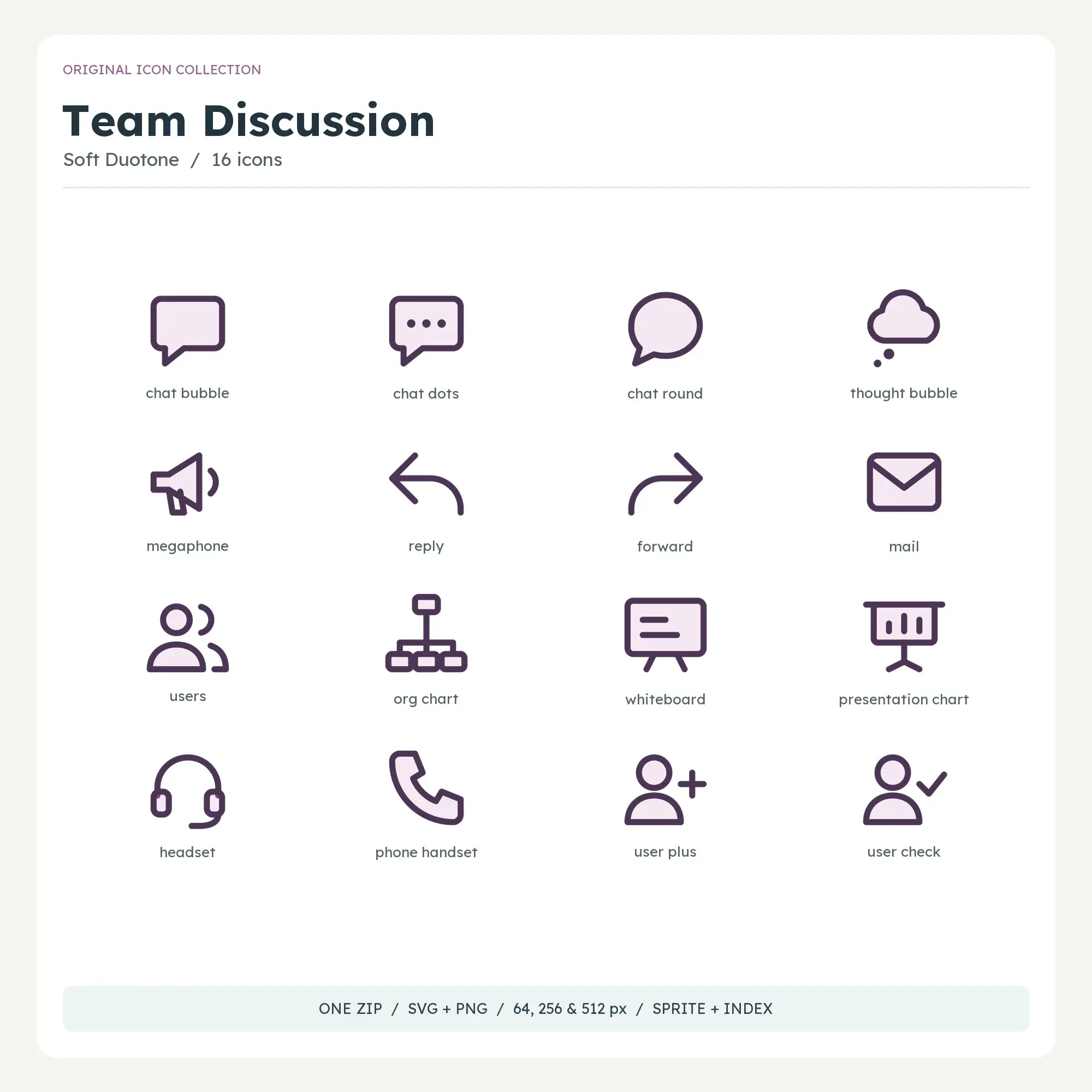 Team Discussion Icons - Soft Duotone, preview 1 of 2