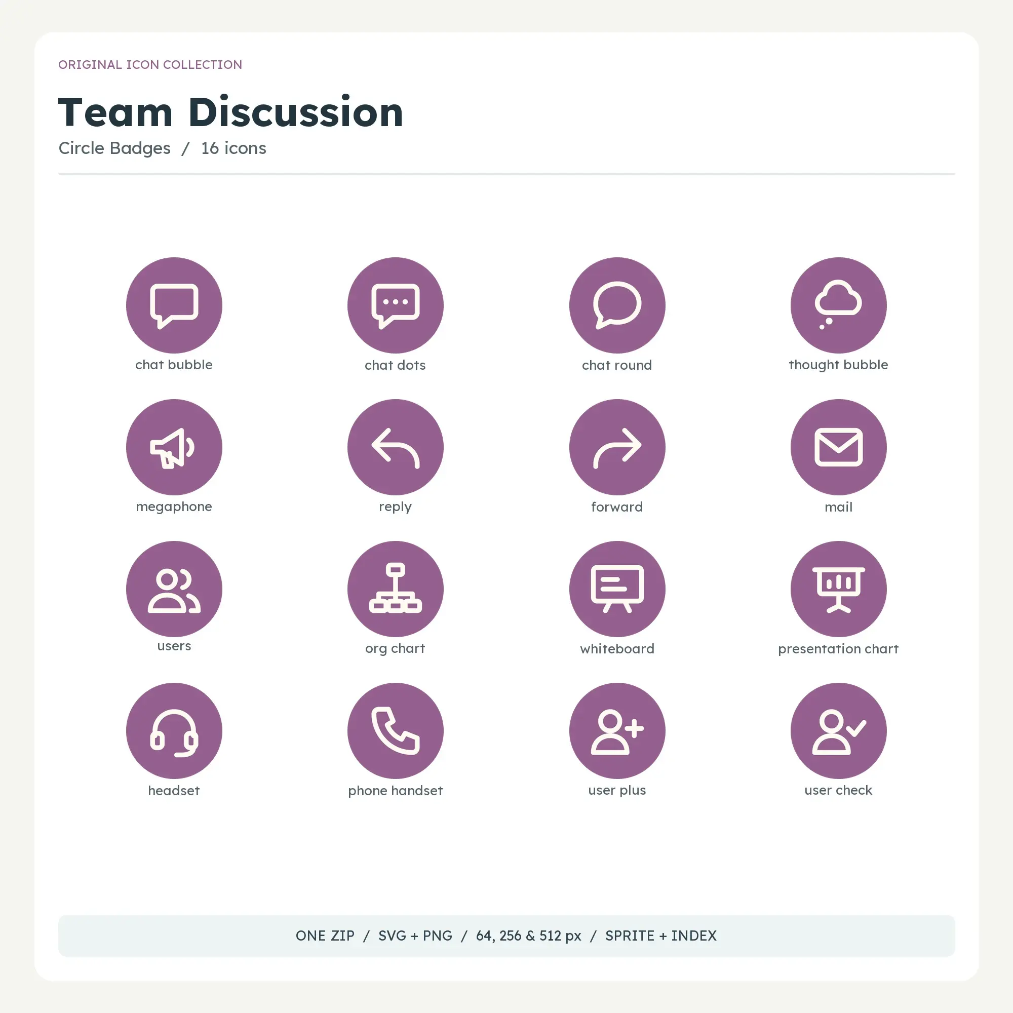 Team Discussion Icons - Circle Badges preview
