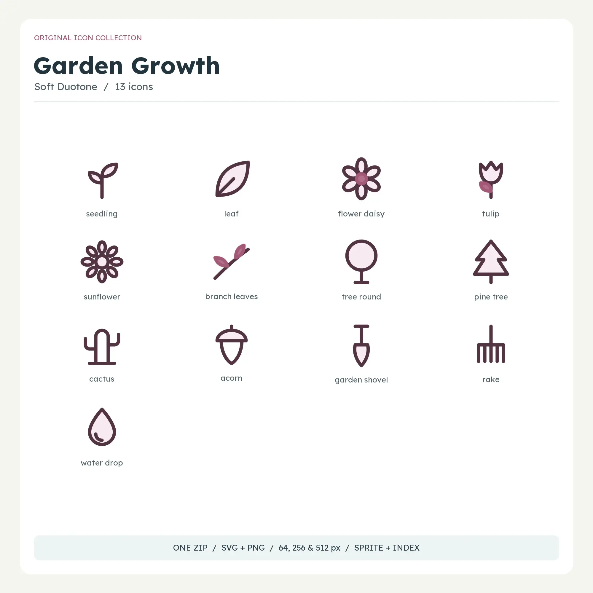 Garden Growth Icons - Soft Duotone preview
