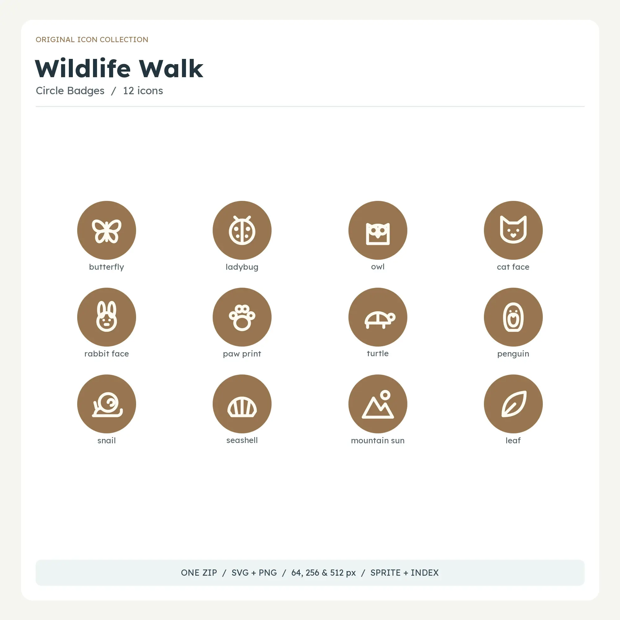 Wildlife Walk Icons - Circle Badges preview