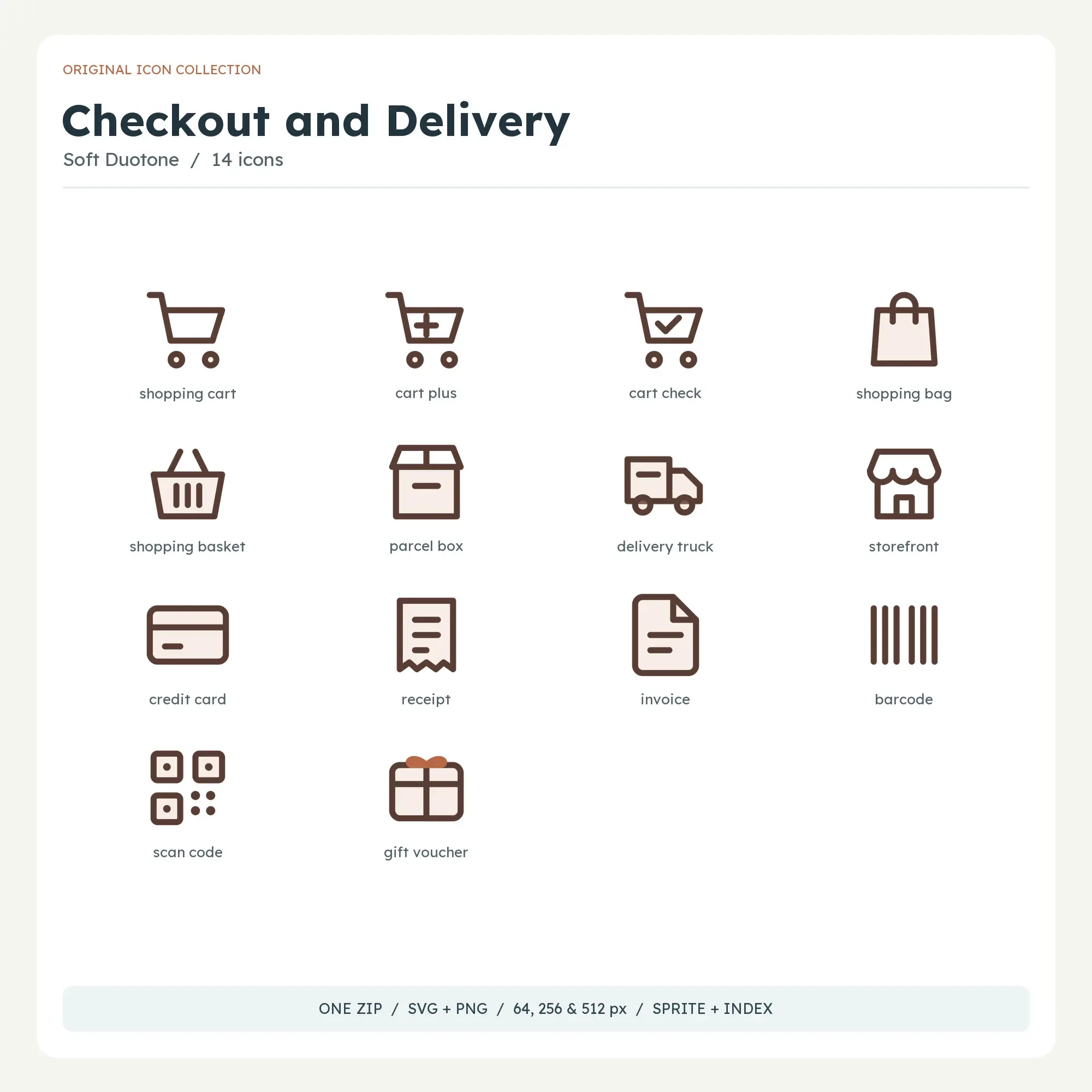 Checkout and Delivery Icons - Soft Duotone preview