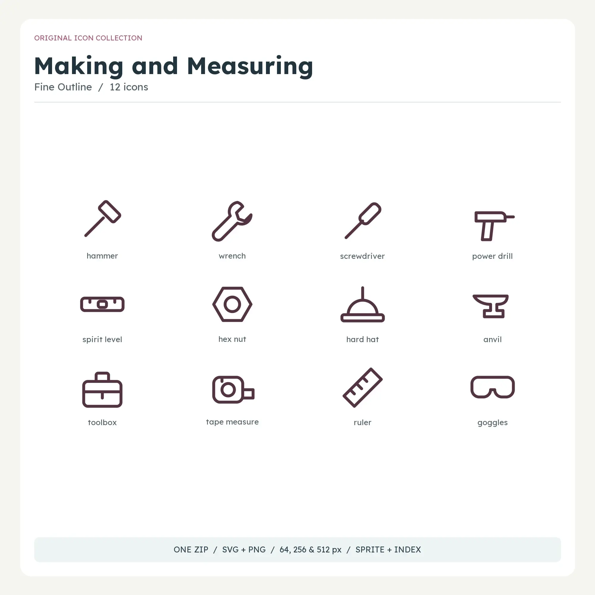 Making and Measuring Icons - Fine Outline preview