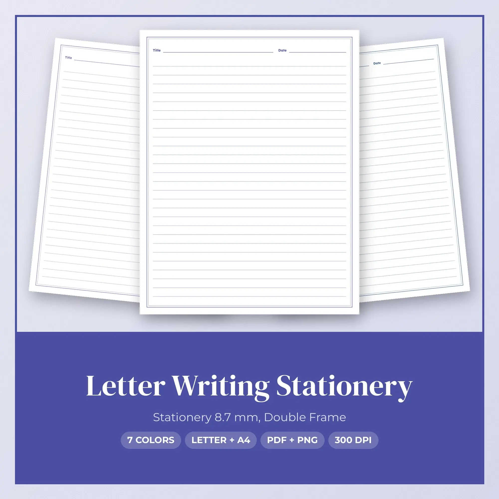 Stationery 8.7 mm Letter Writing Stationery, Double Frame preview