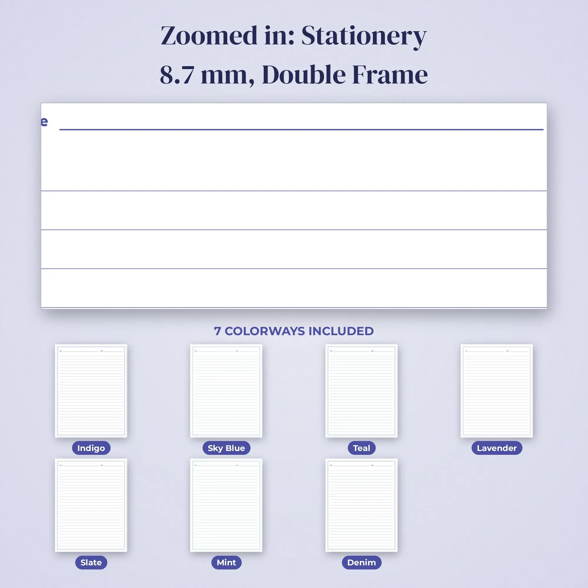 Stationery 8.7 mm Letter Writing Stationery, Double Frame, preview 2 of 2