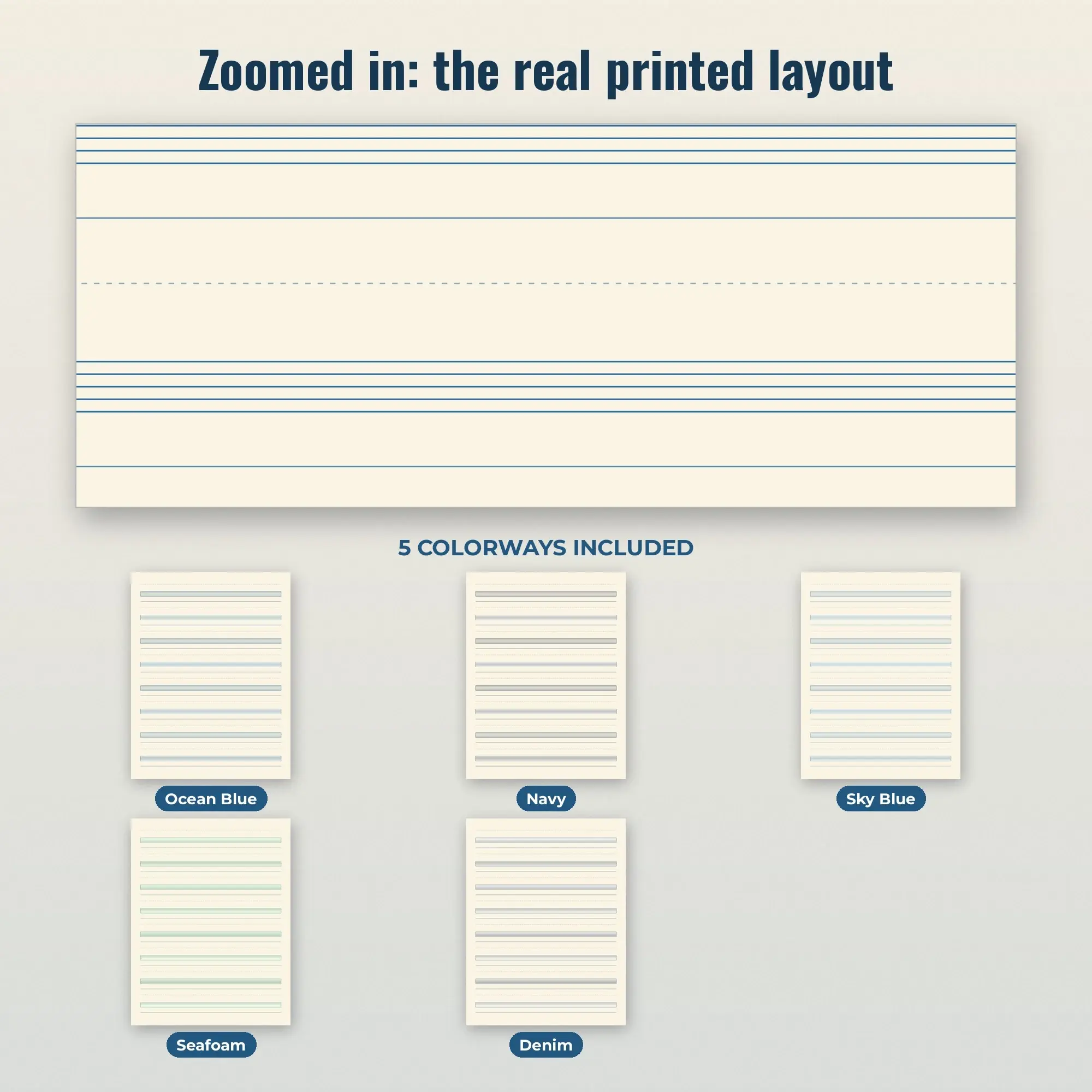 Chord Line Lead Sheet Paper, Staff and Lyrics, 8 Per Page, preview 2 of 2