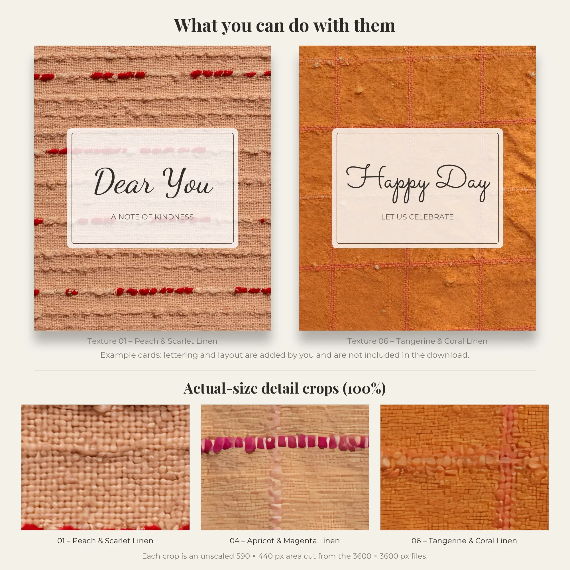 6 Sunset Glow Linen Fabric Textures, High-Res Backgrounds, preview 2 of 2