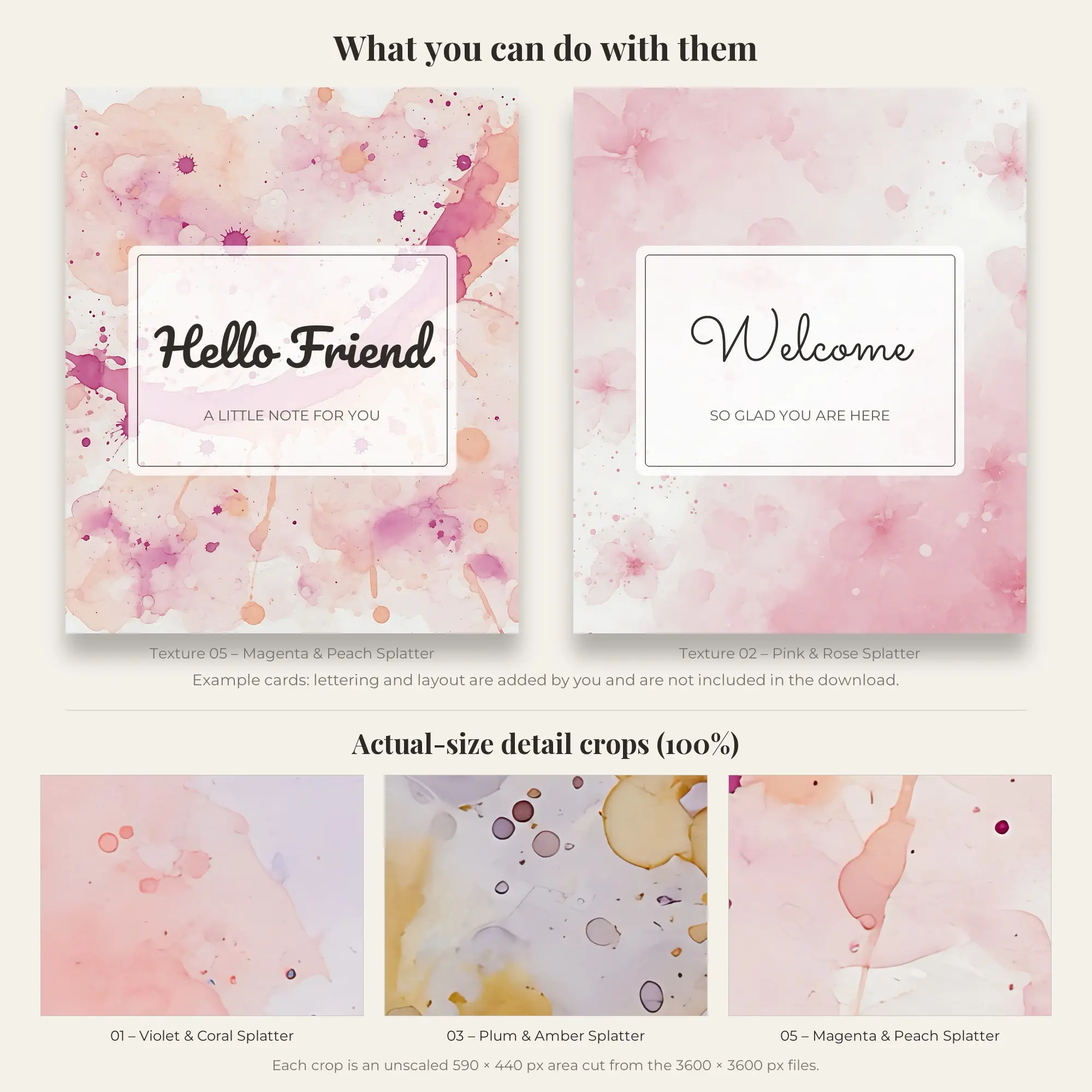 Watercolor Splatter Backgrounds in Sunset Glow Colors – 5 JPGs, preview 2 of 2