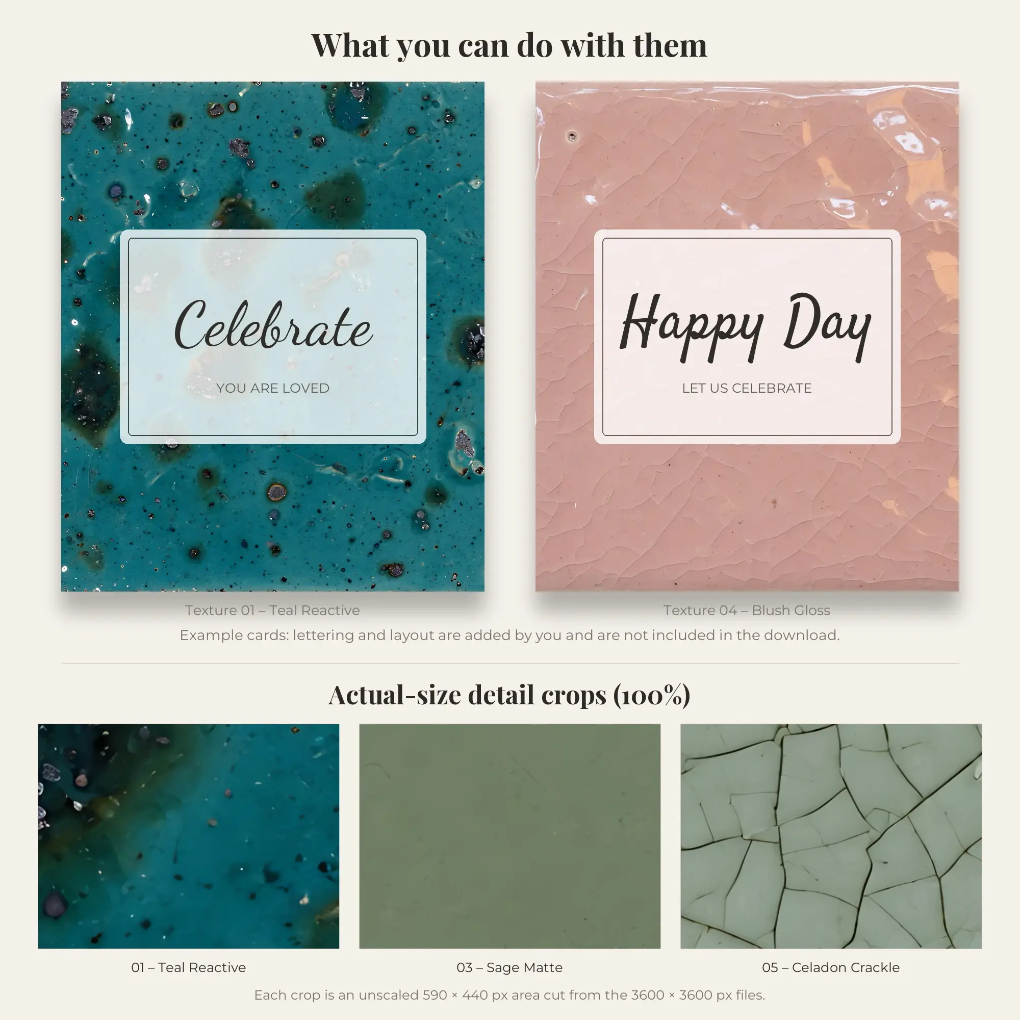 Teal Reactive & White Gloss Glazed Ceramic Textures – 5 Backgrounds, preview 2 of 2