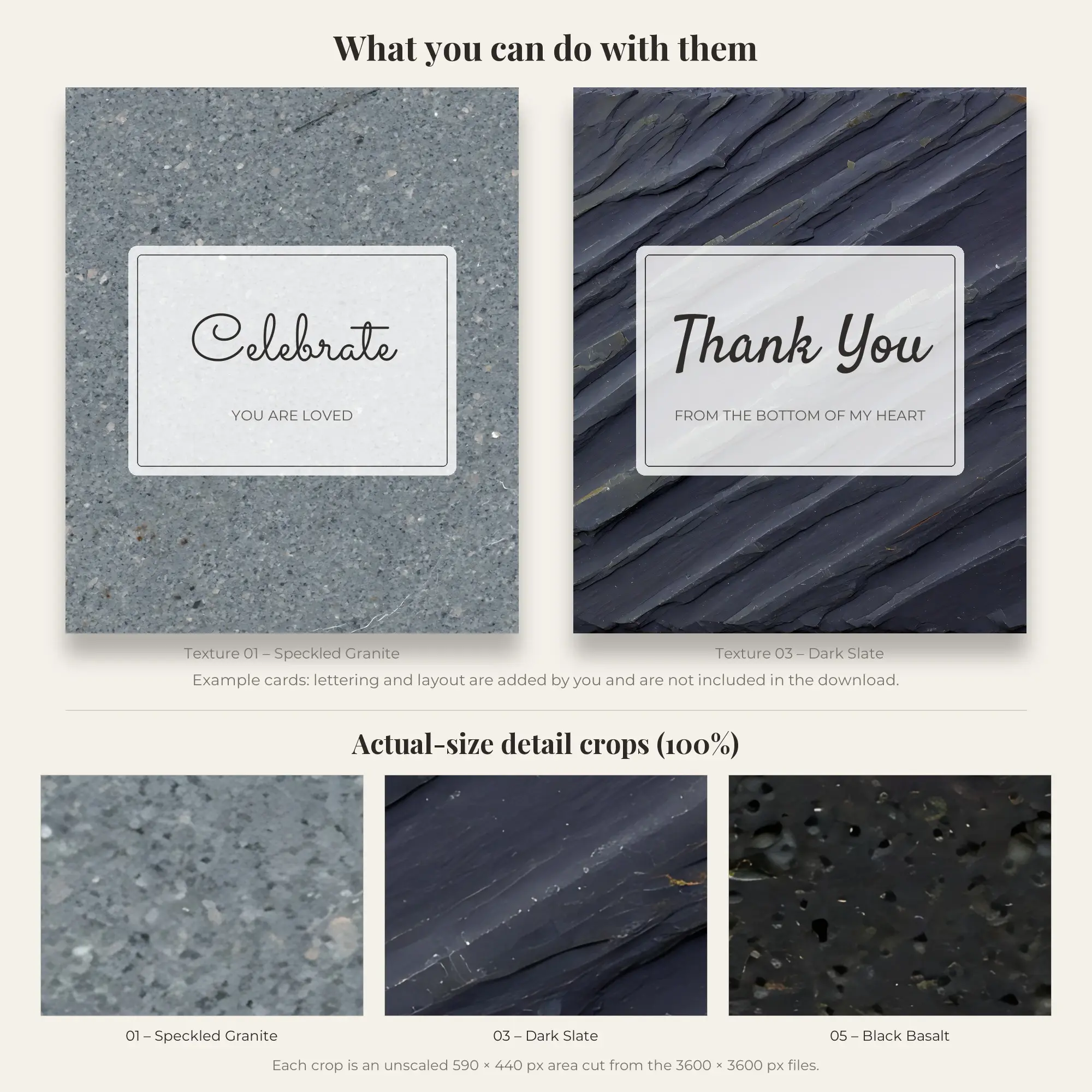 Speckled Granite & Flagstone Sand & Stone Textures – 5 Backgrounds, preview 2 of 2