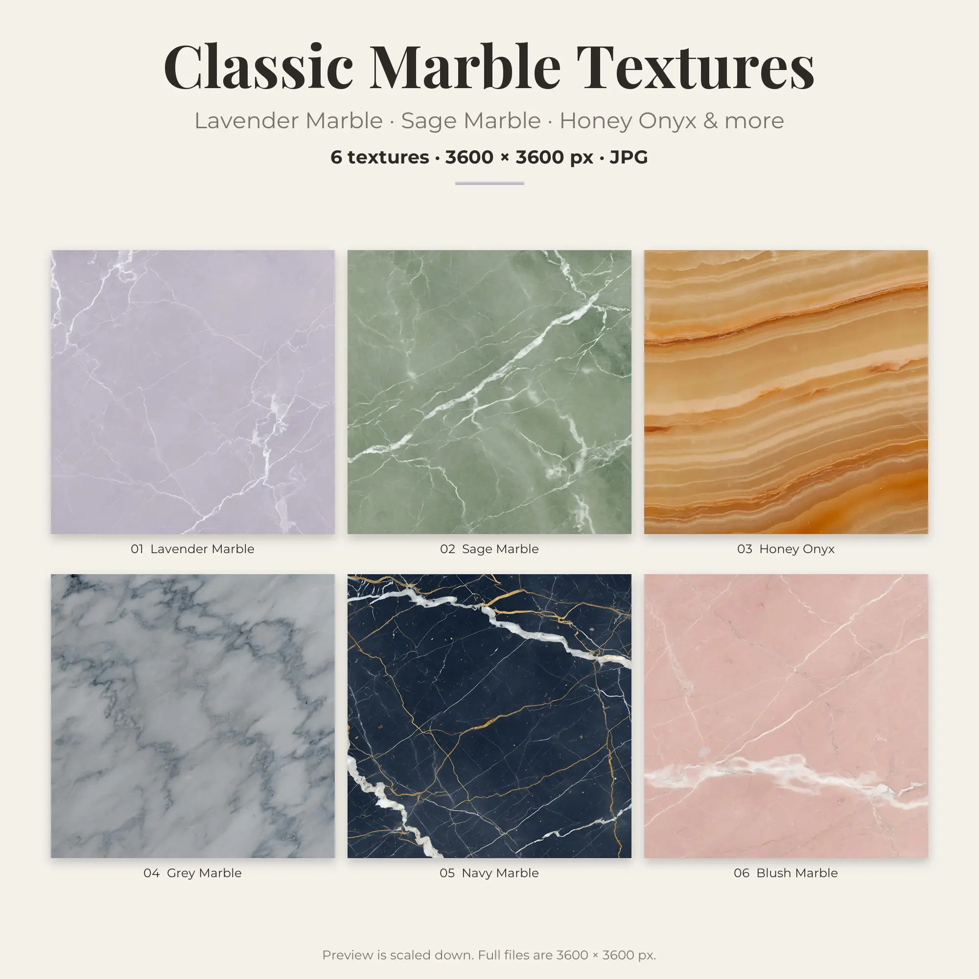 Lavender Marble & Sage Marble Classic Marble Textures – 6 Backgrounds preview