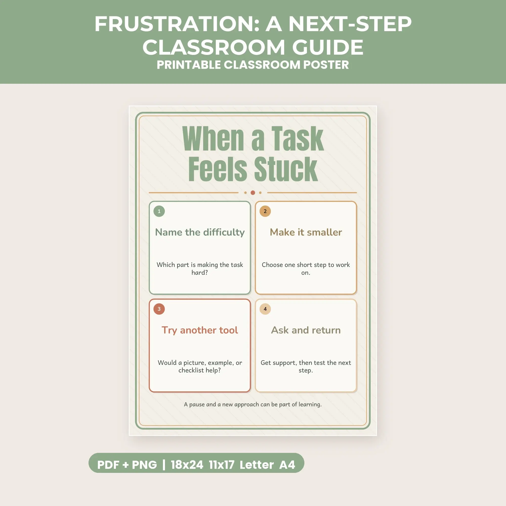 Frustration: A Next-Step Classroom Guide - Sage Boho preview