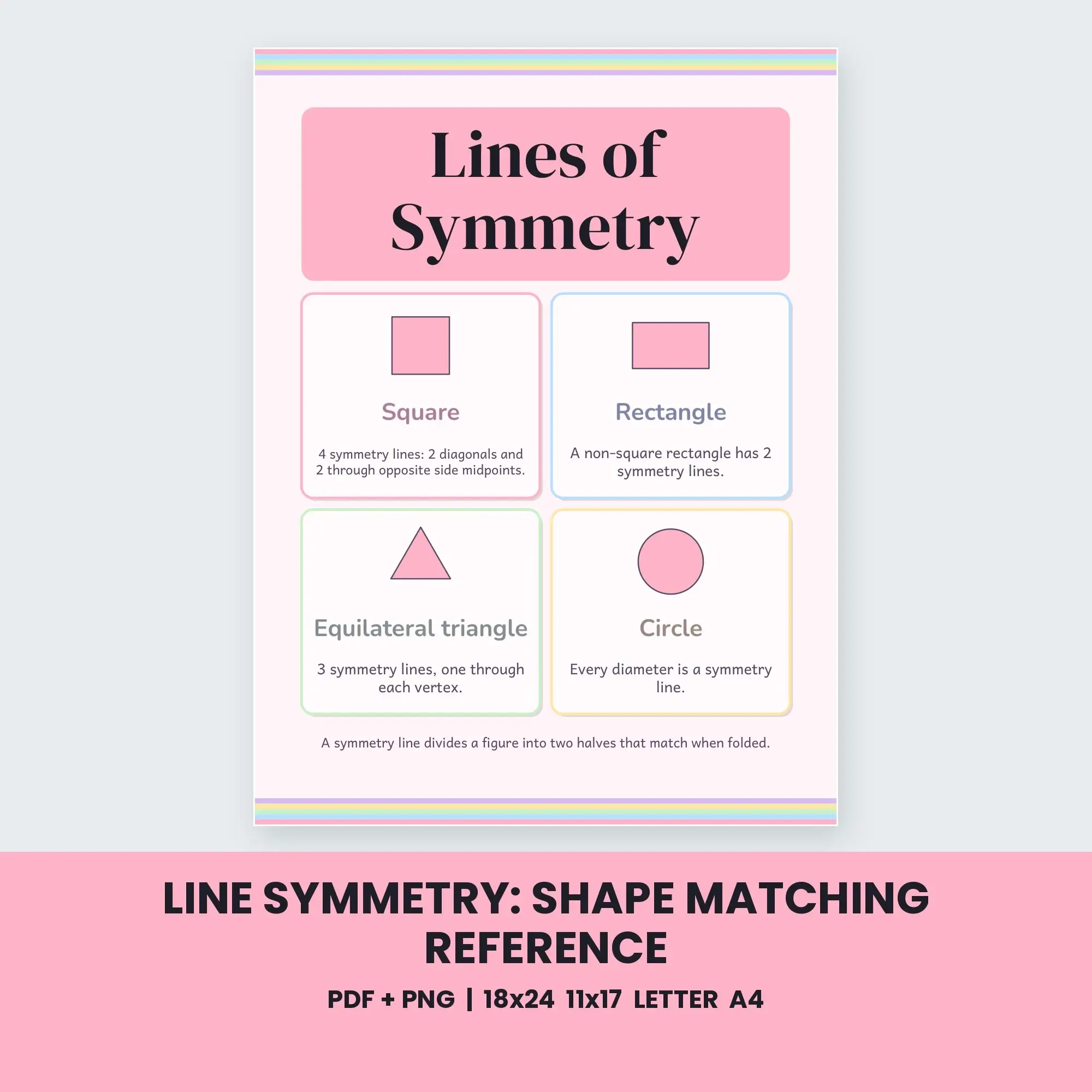 Line Symmetry: Shape Matching Reference - Pastel Candy preview