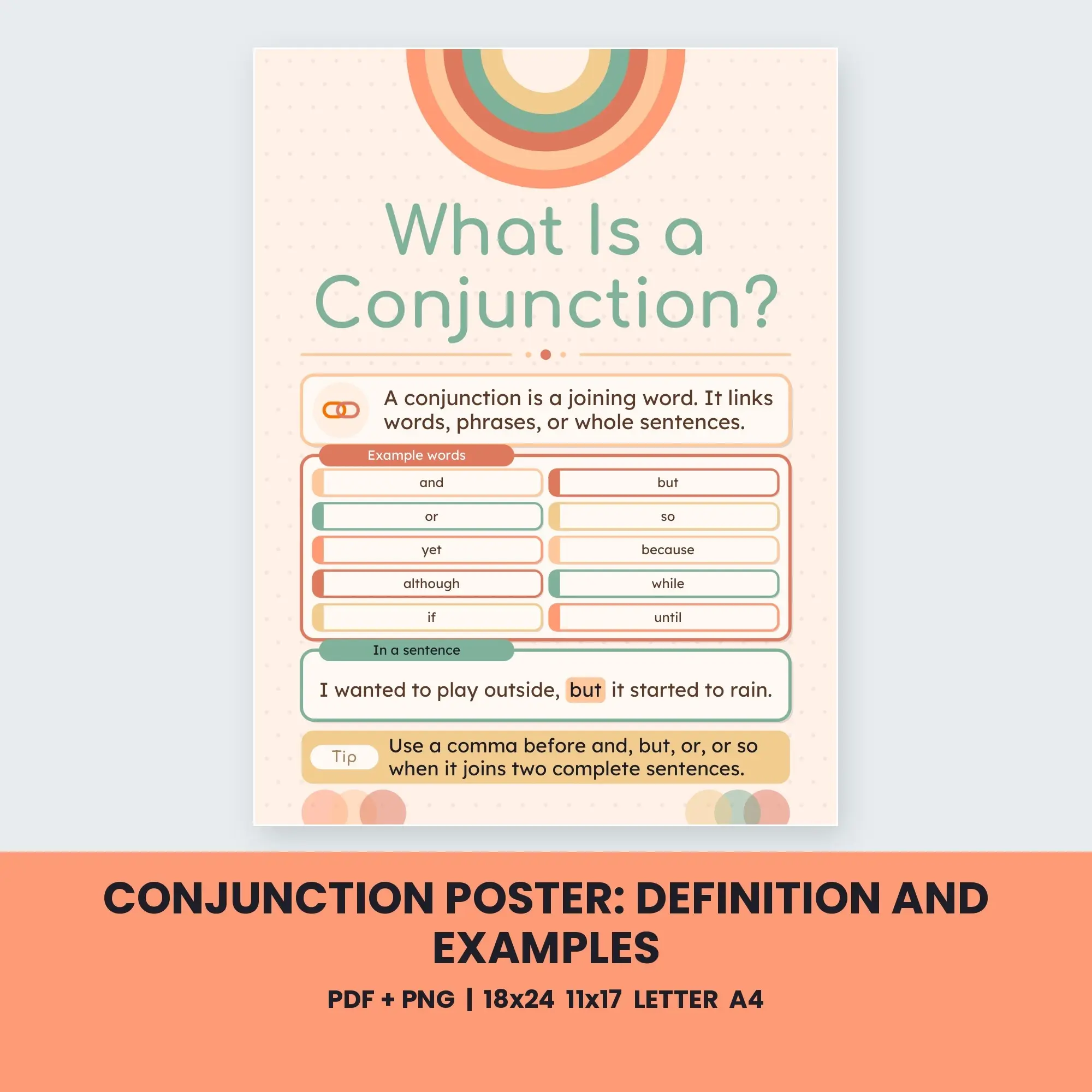 Conjunction Poster: Definition and Examples - Peachy Keen preview